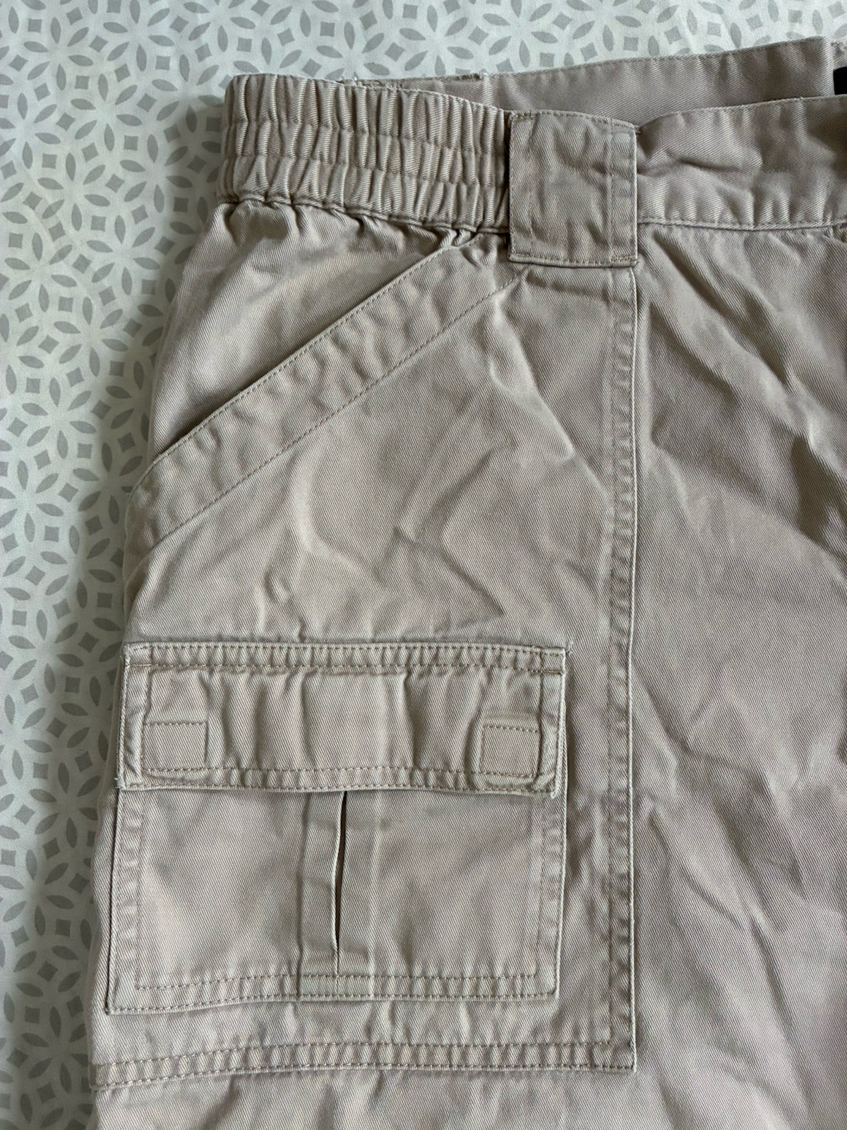 Croft & Barrow Shorts Mens 38 Beige Cargo Cotton Outdoor Hiking Camping Travel