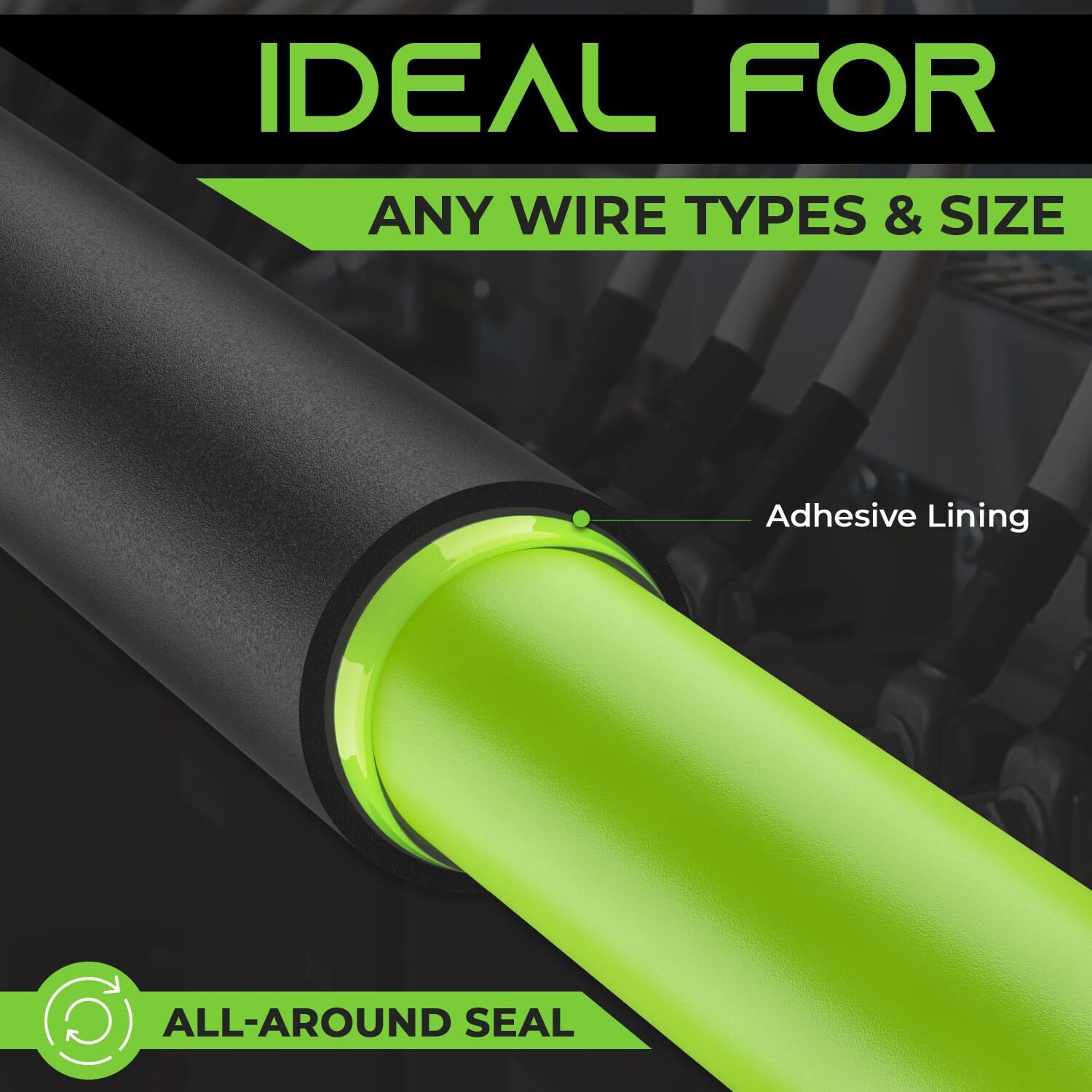GearIT 1/2 inch Heat Shrink Tubing – 3:1 Ratio Adhesive Lined, Marine-Grade…