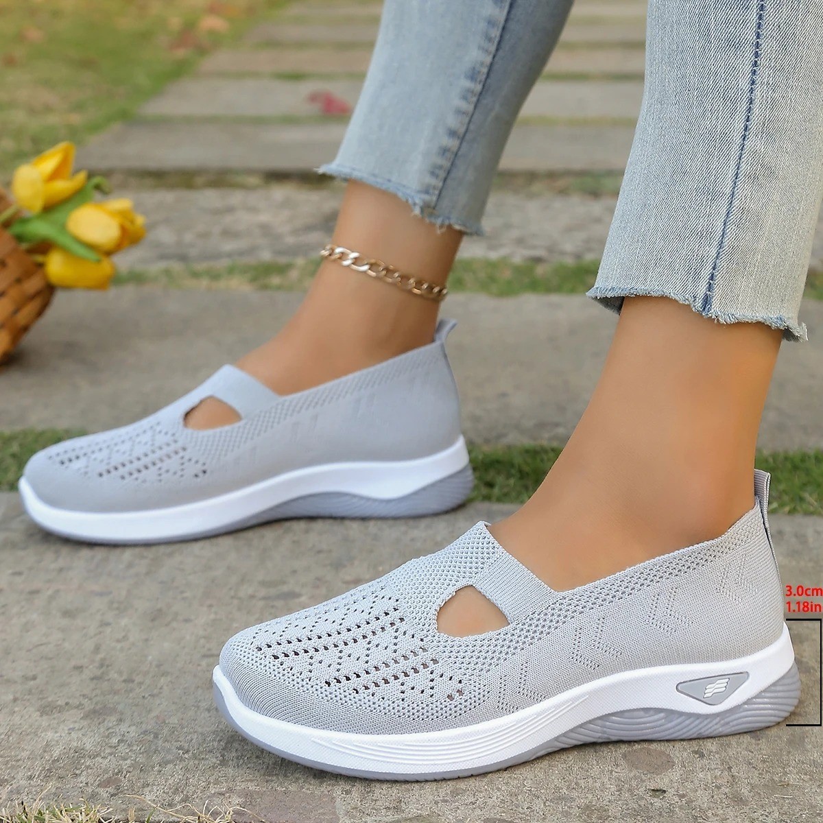 Women’S Casual Shoes Breathable Comfortable Orthopedic Shoes Non Slip Sneakers f