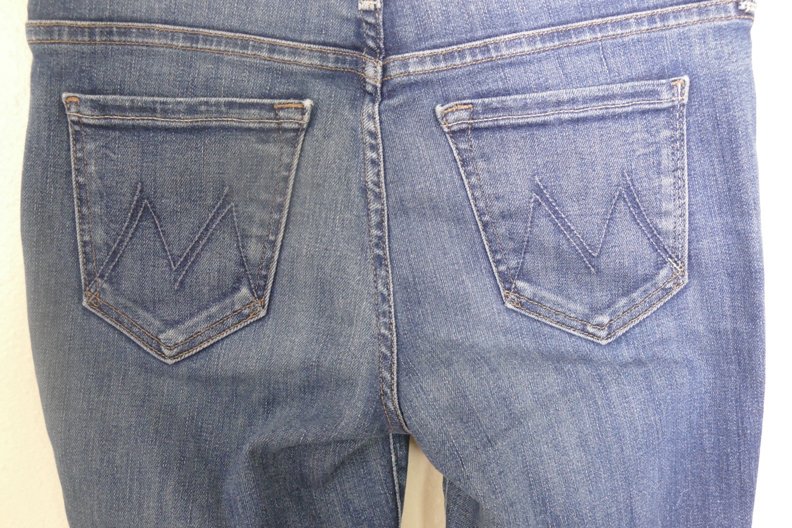 MOTHER The Looker Ankle Jeans Womens 25 Skunk Ape Raw Two-Step Hem Ankle Denim