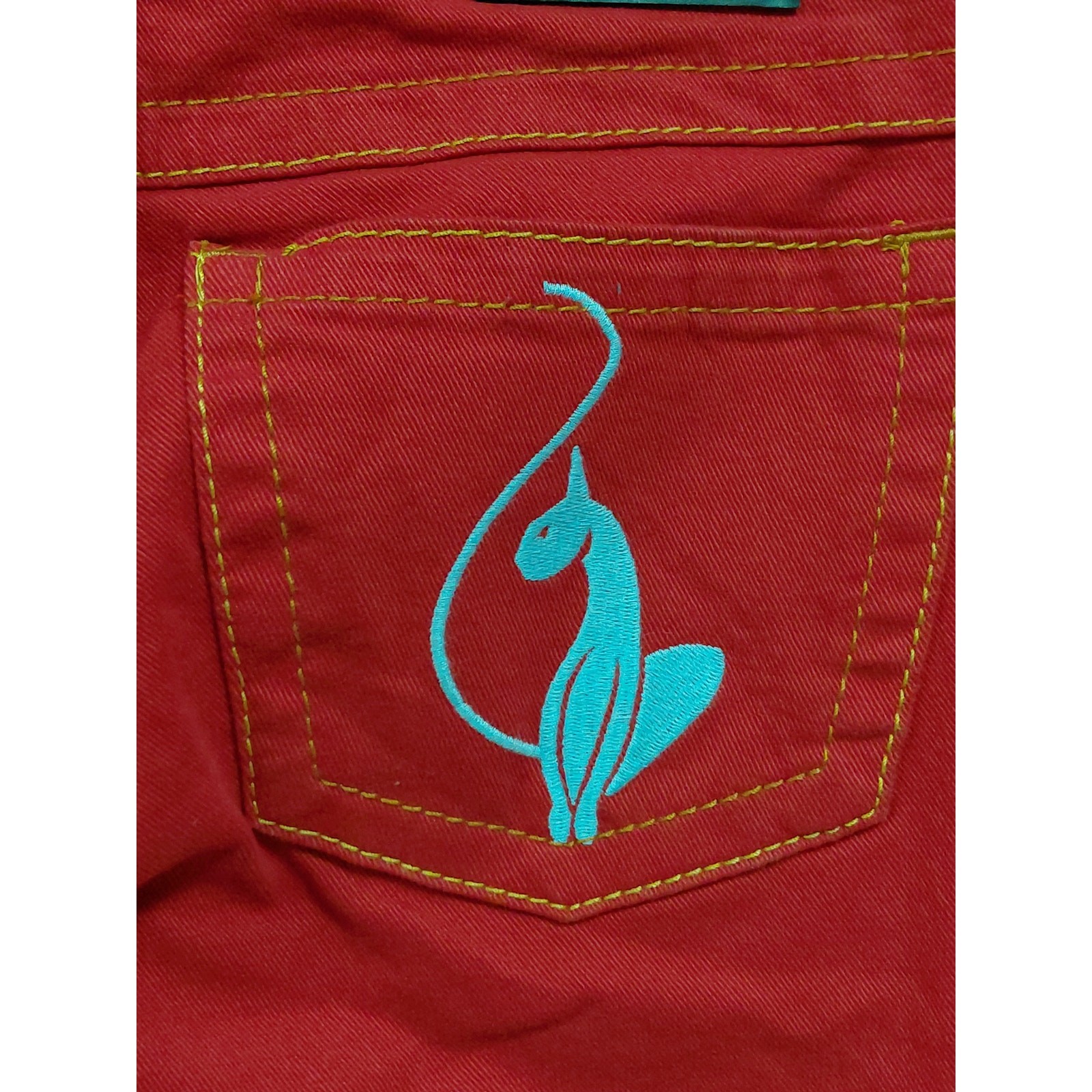 NWT Baby Phat Stretch Red Jeans Mid (10-12 in) Regular Denim Women Size 5
