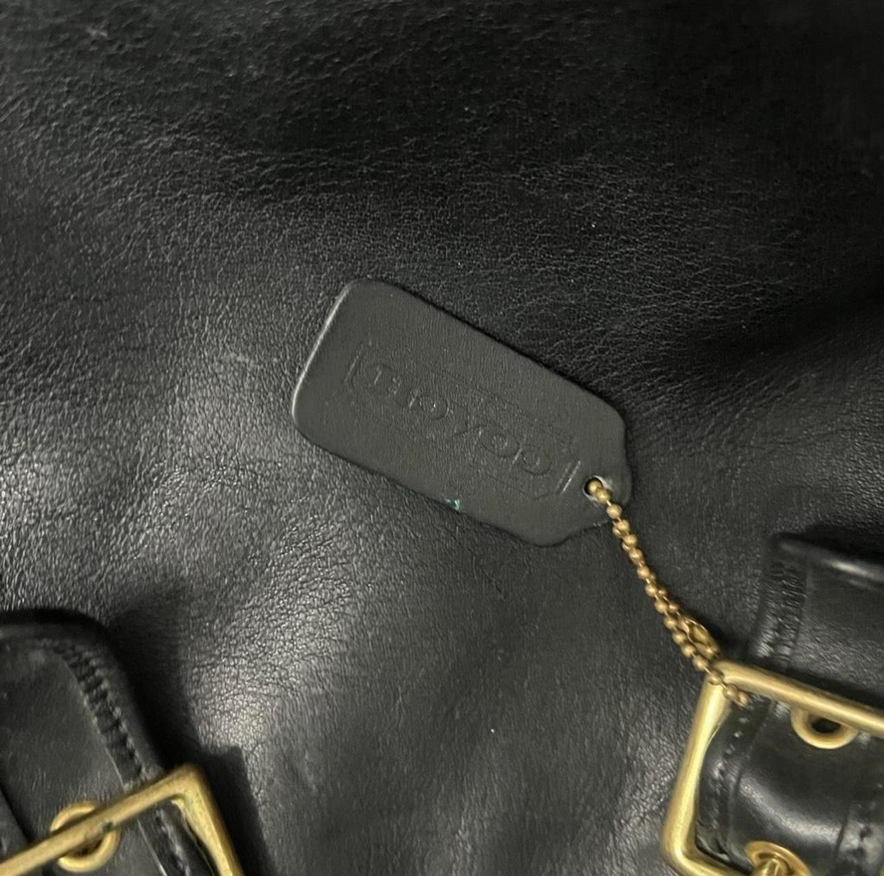 Vintage Coach Legacy Black Leather Satchel 9063