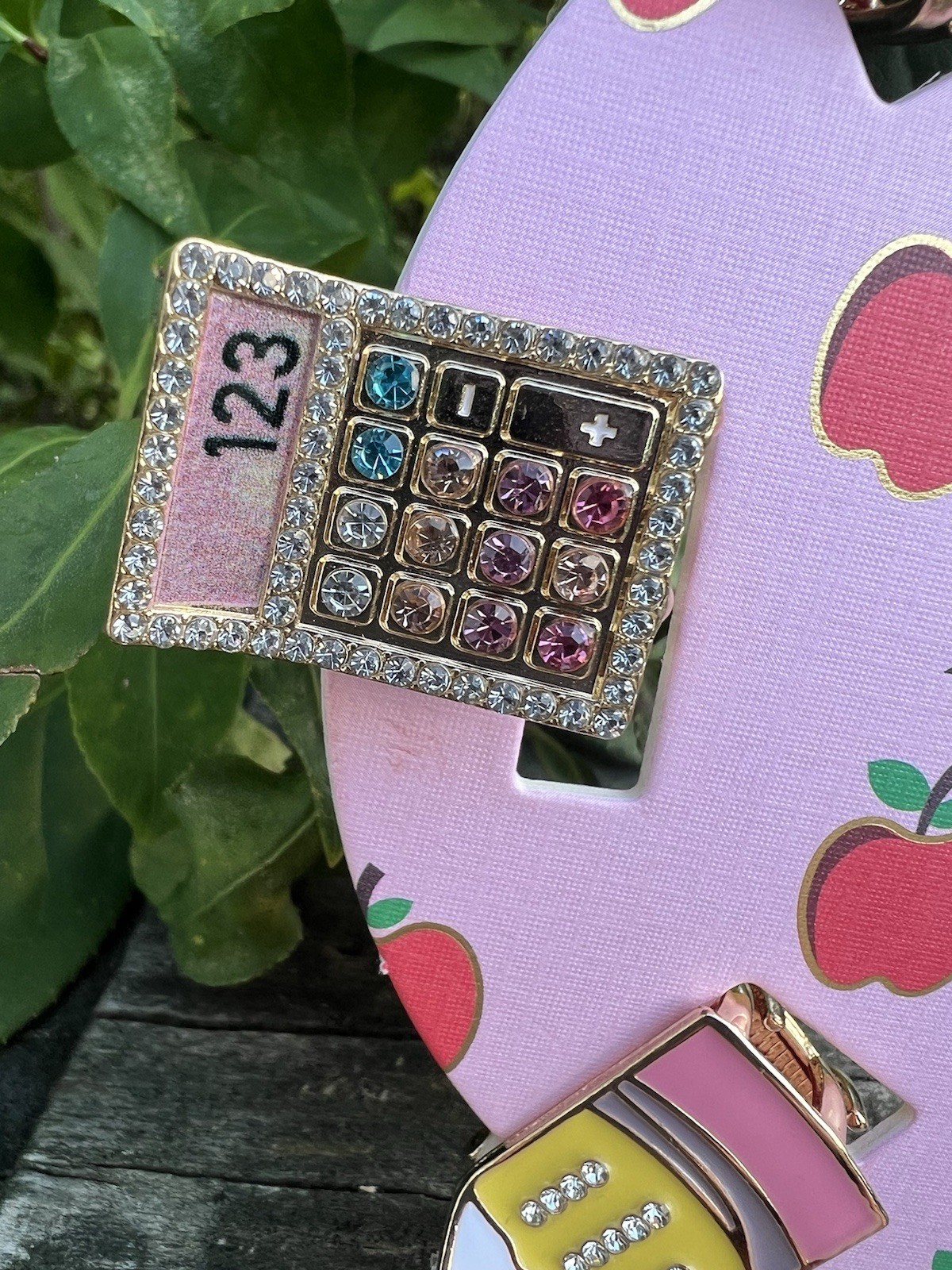 6 Pcs Piper K Jeweled Rhinestone BACK to SCHOOL 🍎Themed Hair Clips NEW!