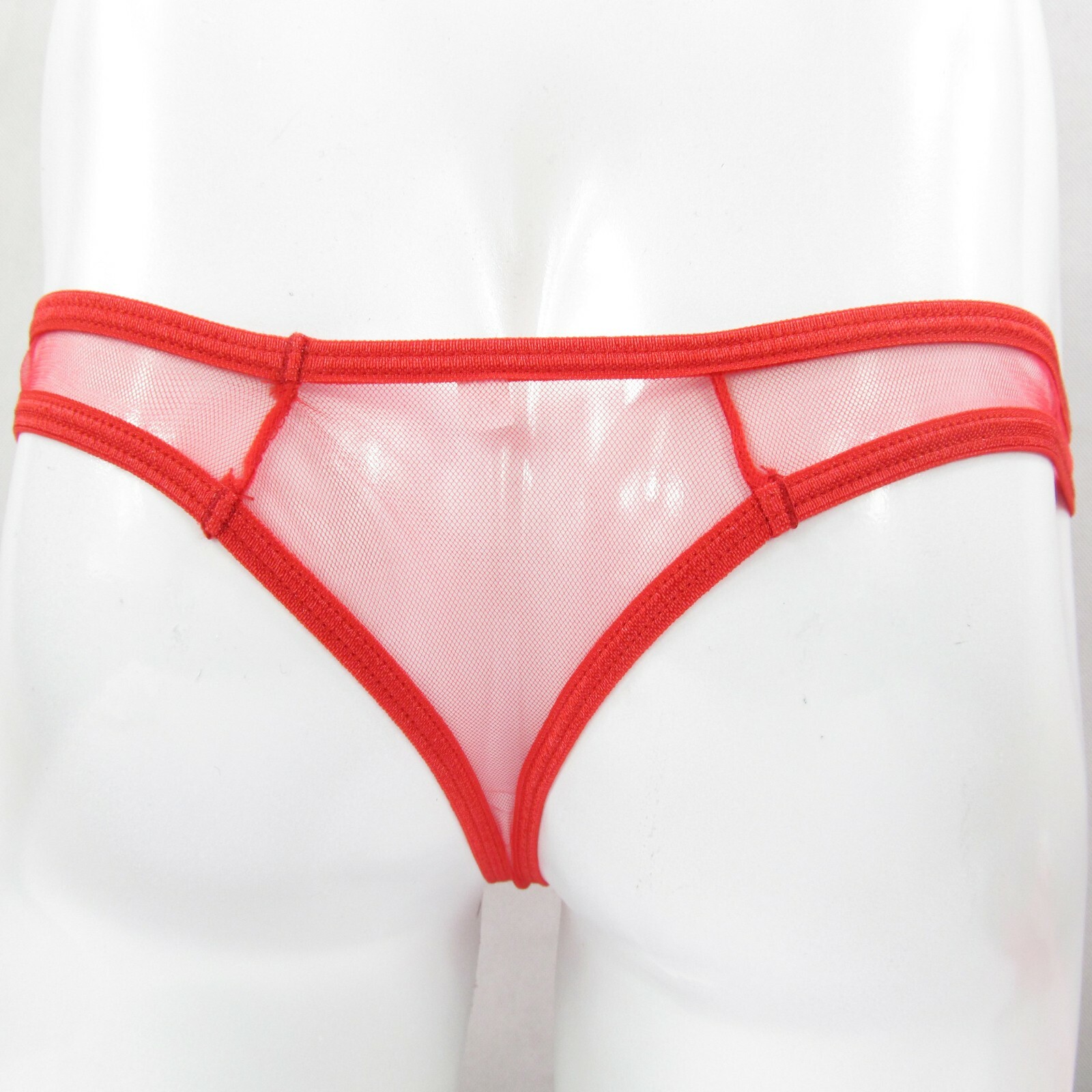 K8039 String Thong Grape Smugglers Contoured Pouch C-thru Tulle See Through