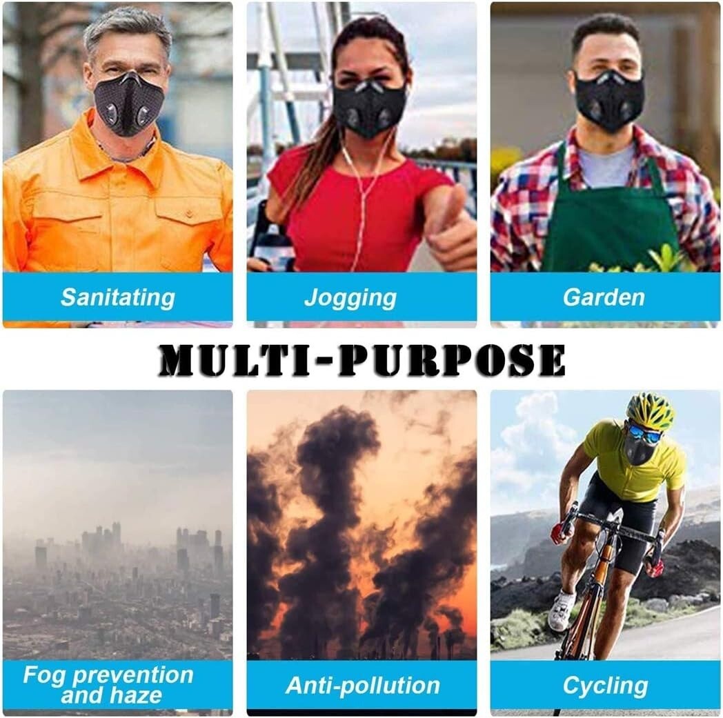 Anti Pollution Face Mask with Military Grade Protection Reusable Dust Half Mask