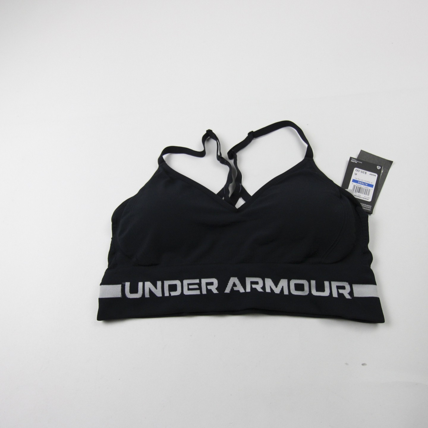 Under Armour HeatGear Sports Bra Women’s Black New with Tags M