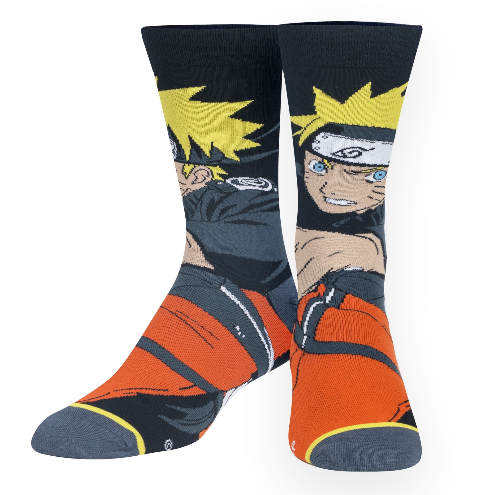 ODD SOX – Naruto Uzumaki Novelty Crew Socks – Size Large – Men’s 8–12 / Women’s