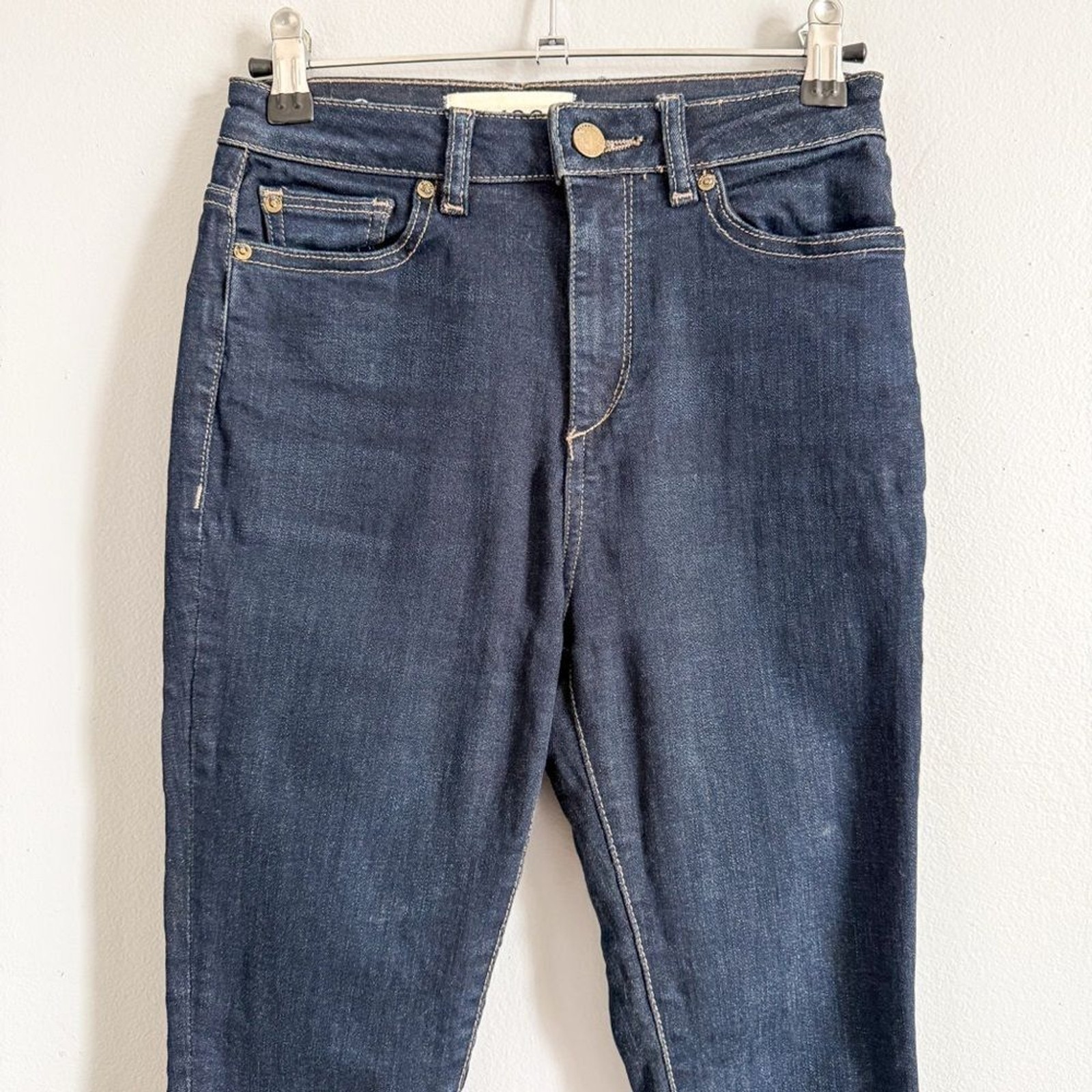 DL1961 Chrissy Skinny Dark Wash Premium Stretch Denim Size 24