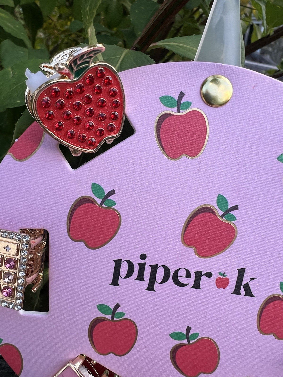6 Pcs Piper K Jeweled Rhinestone BACK to SCHOOL 🍎Themed Hair Clips NEW!