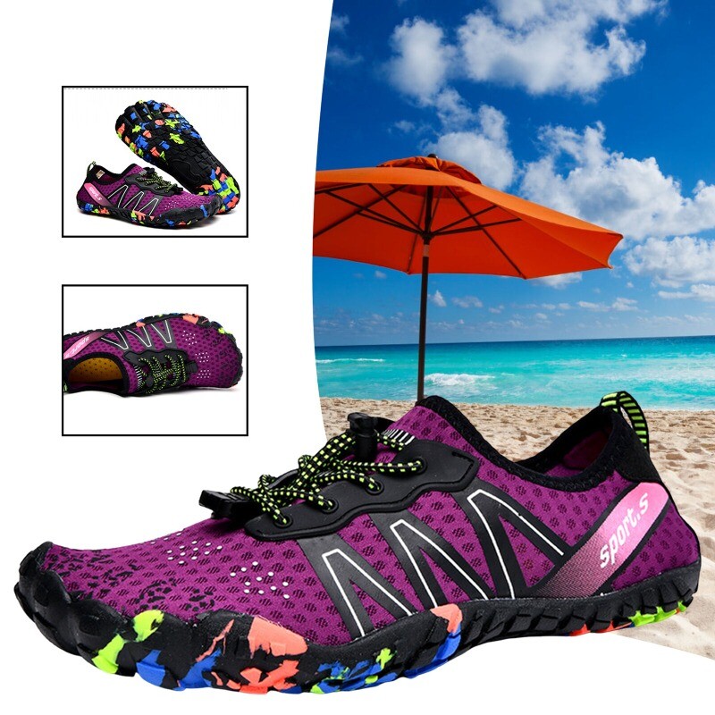 Unisex Water Shoes Rubber Quick Dry Non-slip Barefoot Beach Hiking Sneakers Size