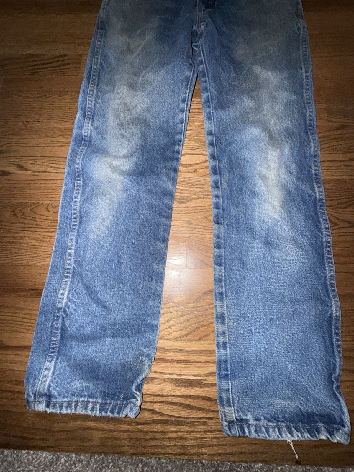 Vintage Rustler Jeans 29×30 100% Cotton Straight Leg Faded Workwear Denim