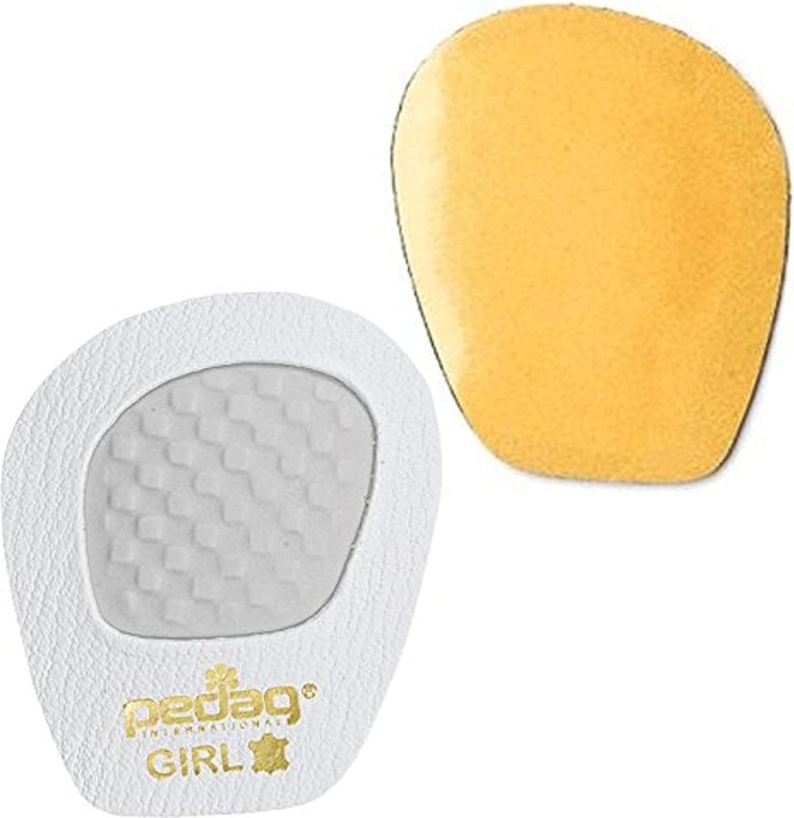 Discreet High Heel Comfort with Girl Anti-Slip Leather Inserts – One Size, White