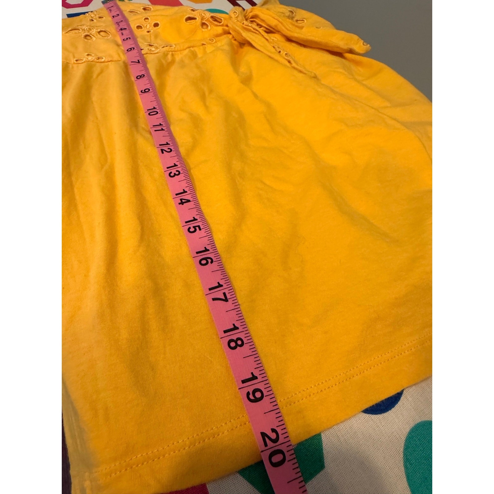 Maurices Size XL Sunshine Yellow 100% Cotton Floral Eyelet Lace Cami Top Boho