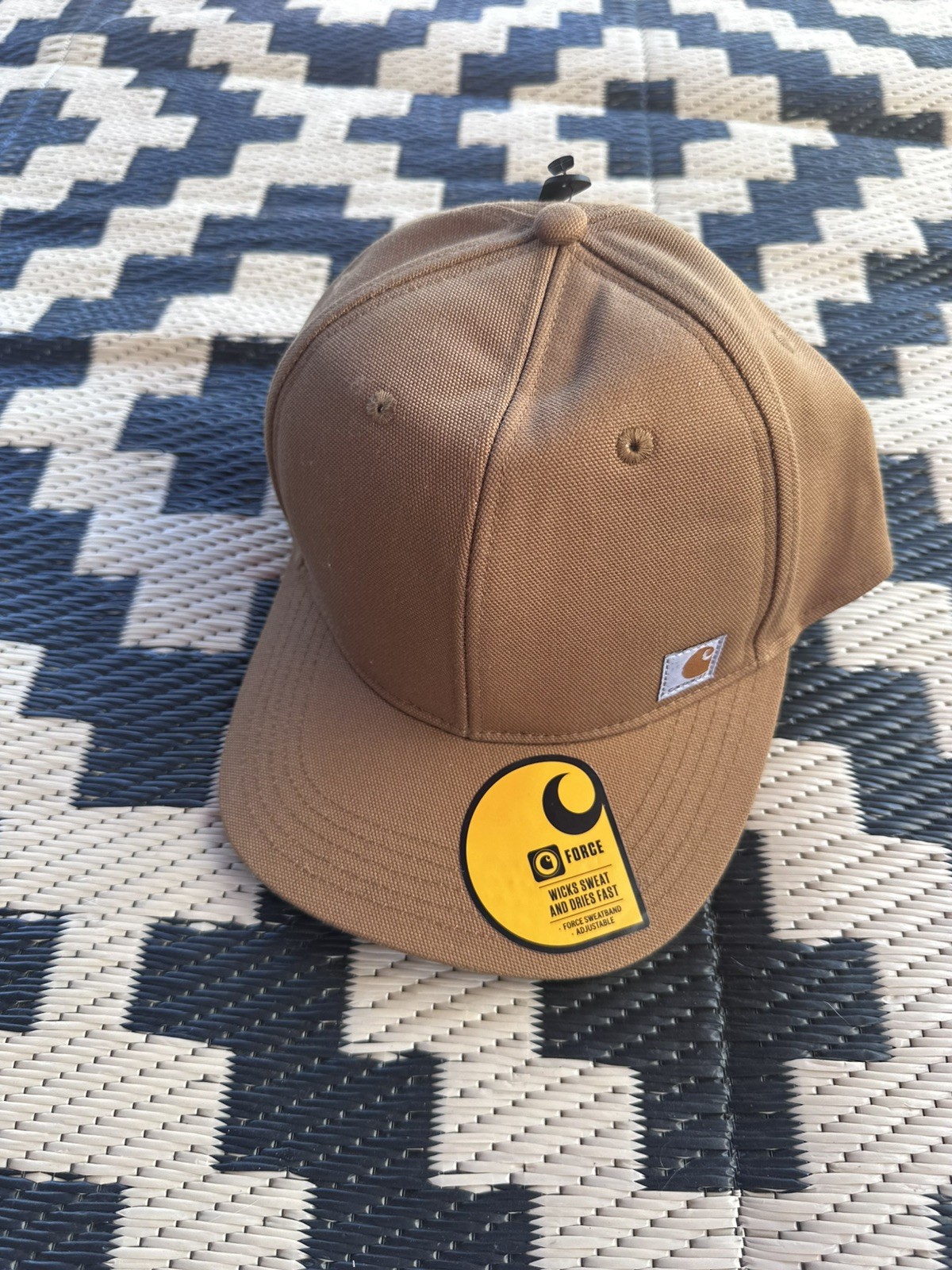 Carhartt Baseball Cap Canvas HAT Mens ONE SIZE Brown Force Snap Back NWT