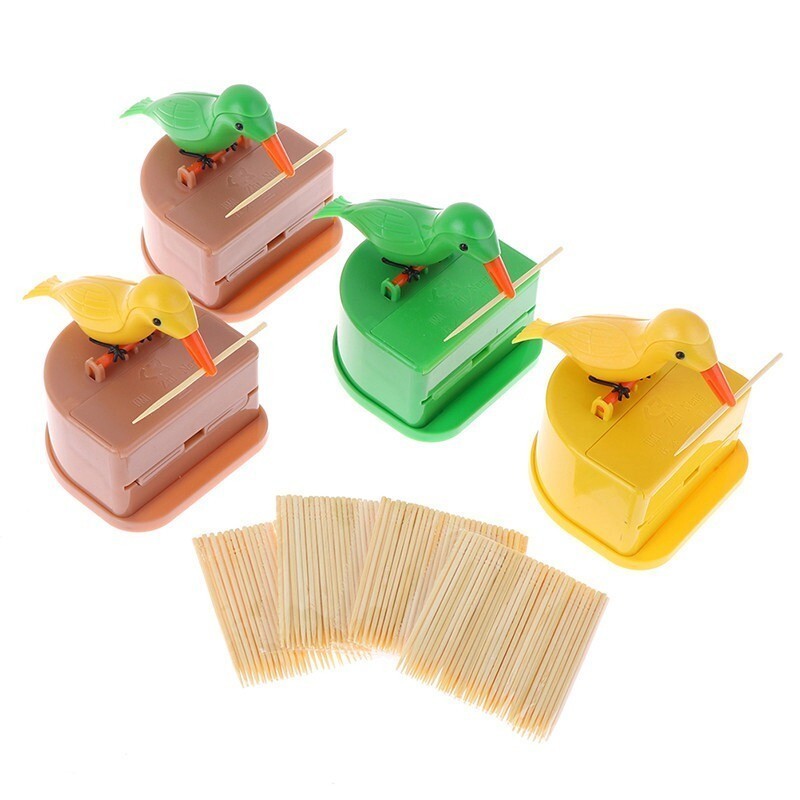 Toothpick Box 1PCS Toothpick Dispenser Gag Gift Table Decoration Cute Bird