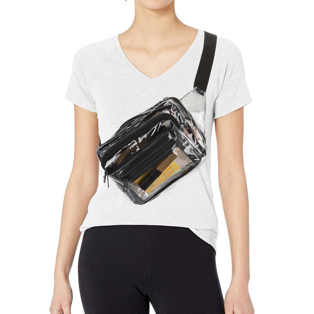 Unisex Clear Fanny Pack Waist Pouch Belt Bag Outdoor Sports Stadium Security Bag