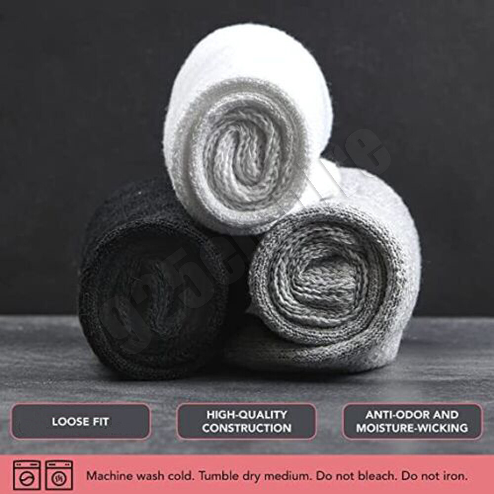 3/6/12 Pairs Men Sport Athletic Thick Cotton Ankle Low Cut Socks Size 9-11,10-13