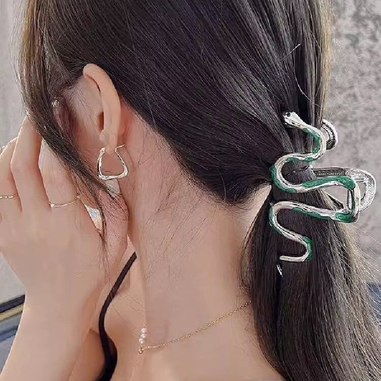 Snake Design Big Hair Claws Clips Halloween Gothic Women Hair Accessories Gift