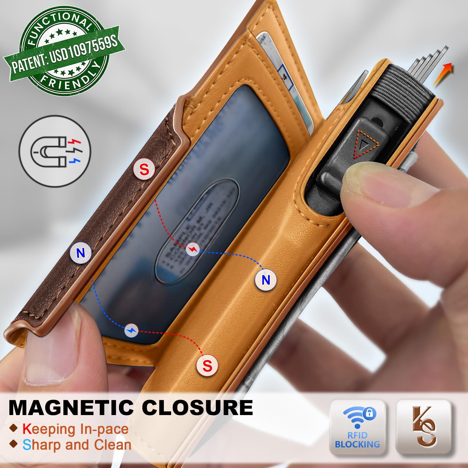 Airtag Wallet Men Gift,Mens Slim Front Pocket Wallet Money Clip Standard or A…