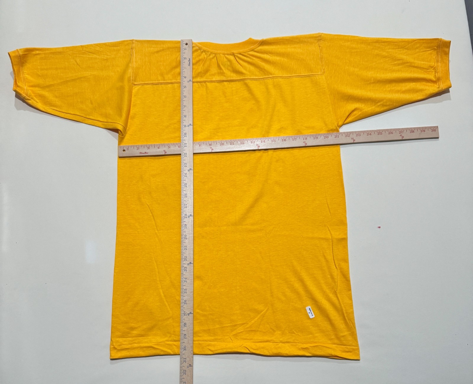 Vintage Cal Cru Adult L Yellow Lot (6) Football Jersey 50/50 T-shirts Blanks NOS
