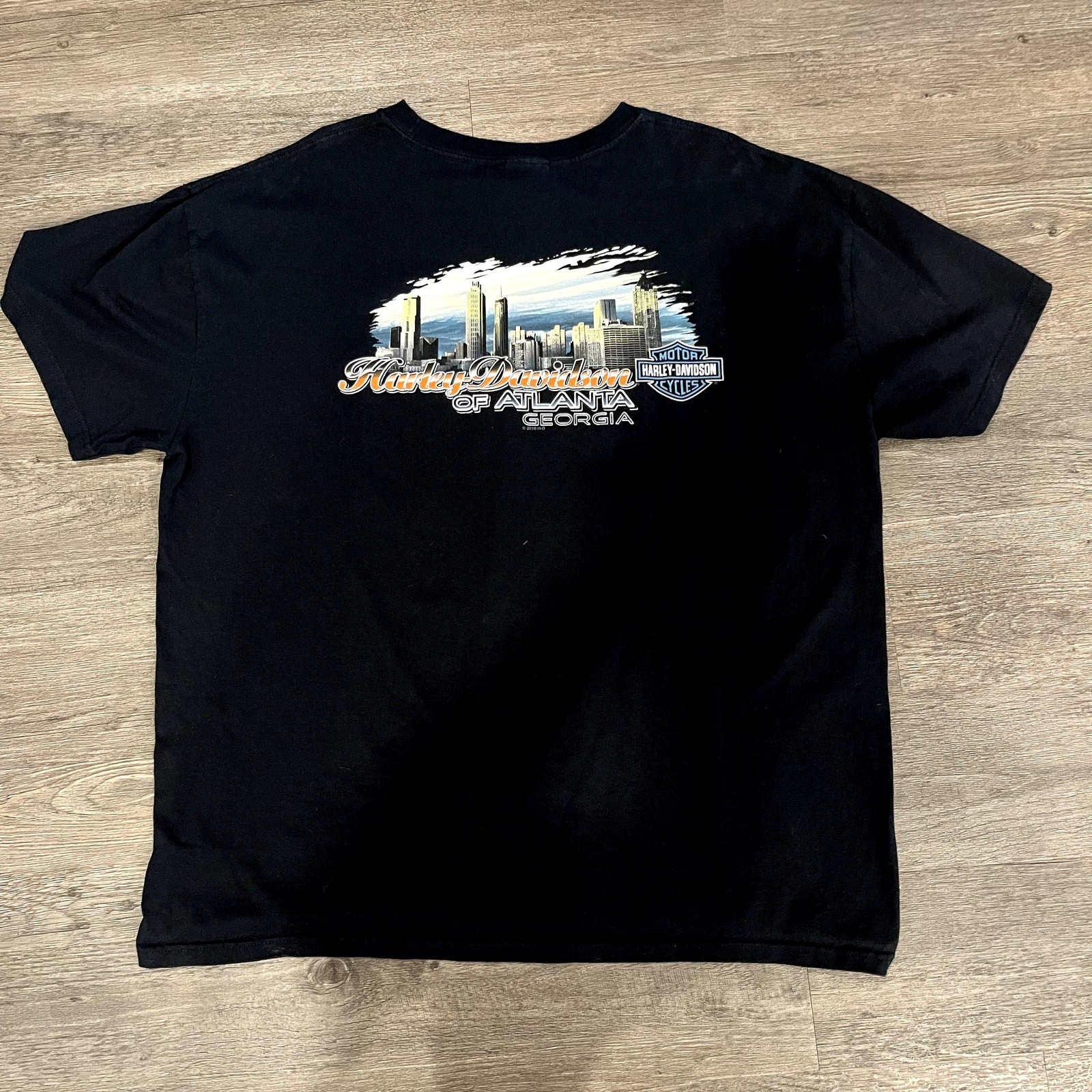 Vintage Harley-Davidson Atlanta Georgia T-Shirt Black Graphic Motorcycle Tee