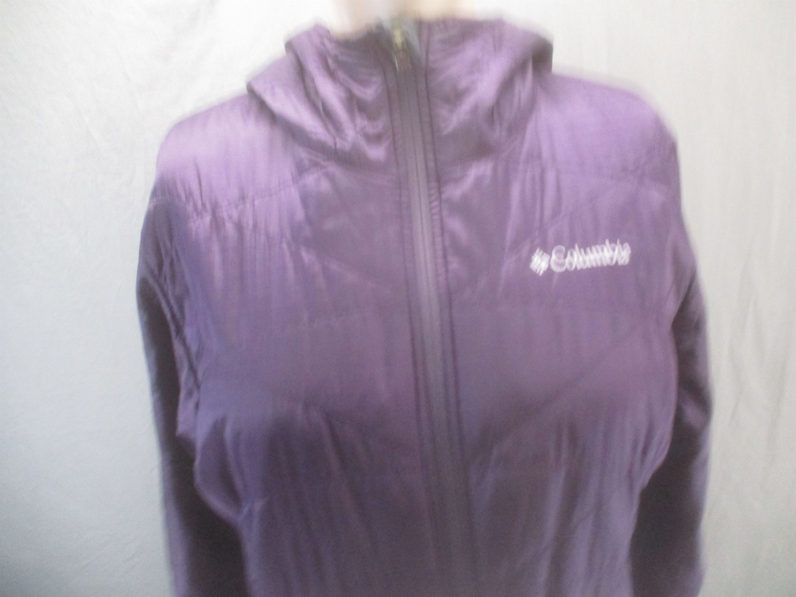 Columbia Size M Women Purple Insulated Pockets Hooded Full Zip Outdoor Parka 206