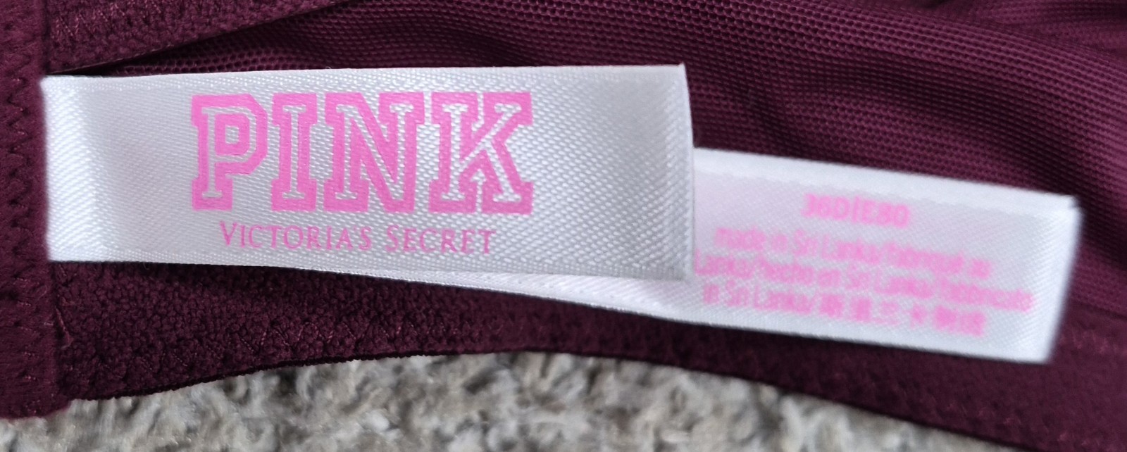 Pink Victorias Secret Wear Everywhere Tshirt Lightly Linend Bra Womens 36D