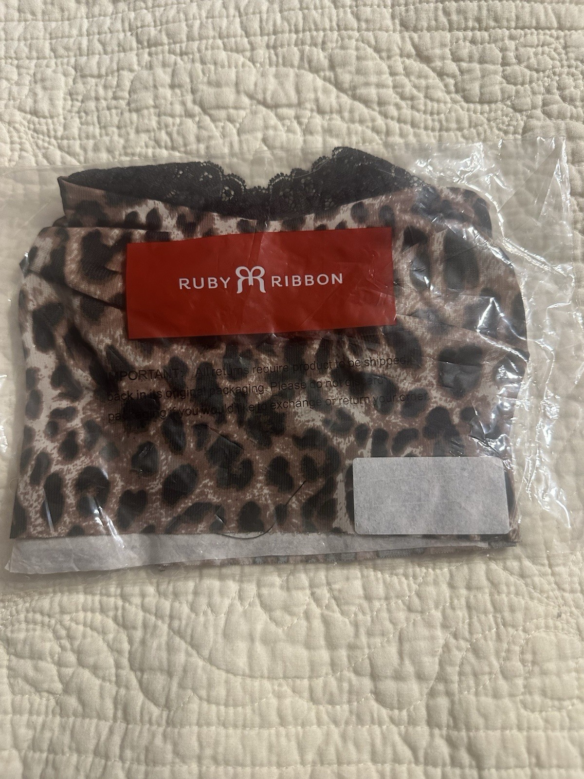 Ruby Ribbon Shapewear 1801 Demiette Leopard Heritage Size 32 NEW
