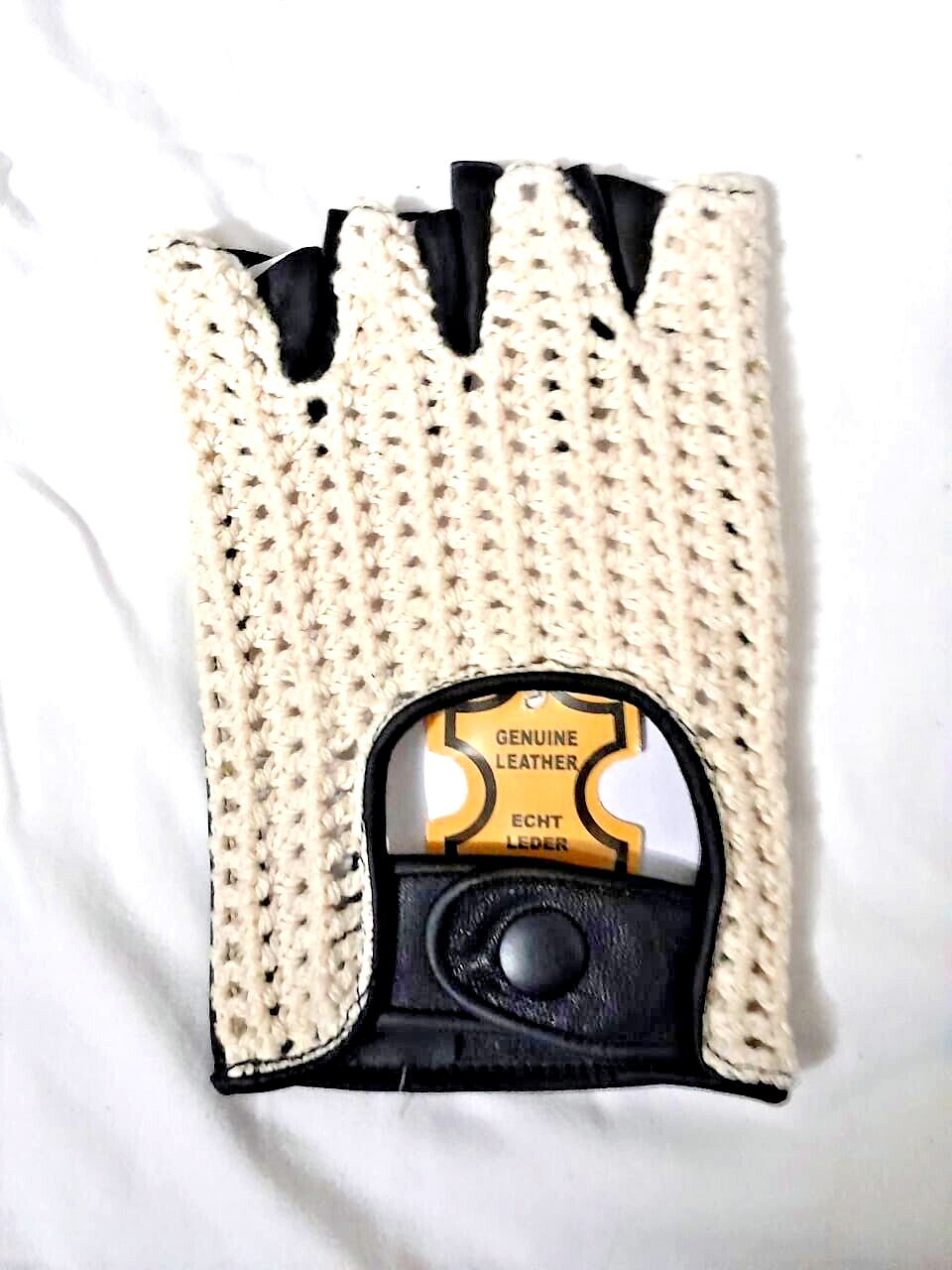 Fingerless 100% Genuine Leather Driving Gloves Chauffer
