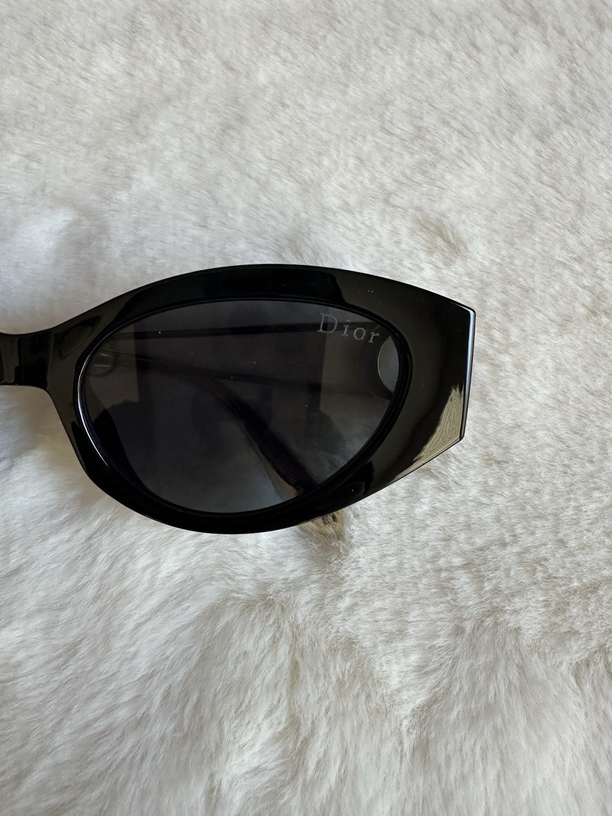 Dior Women’s Cat Eye Sunglasses Black Plastic Frame Black Tinted Lenses