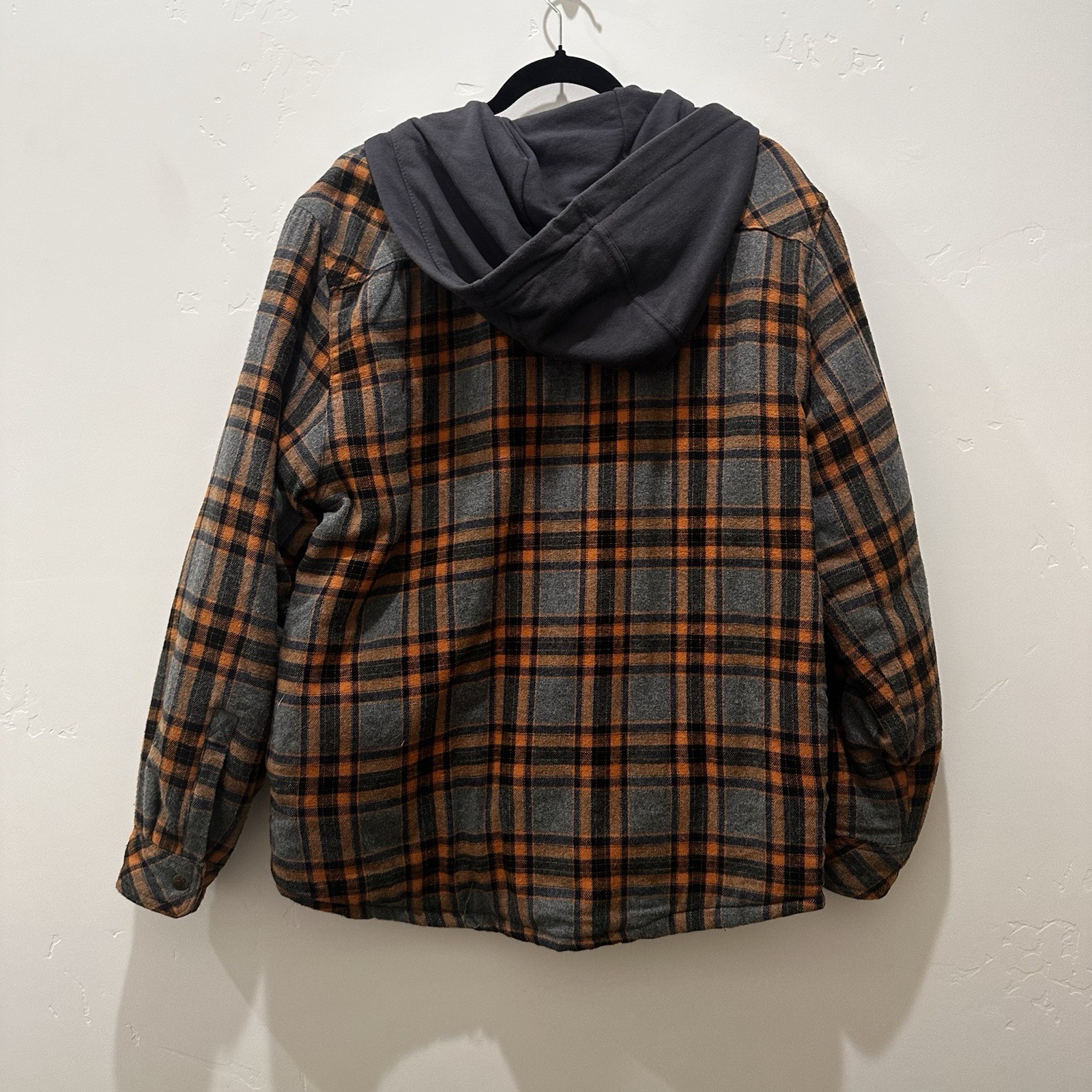 Legendary Outfitters Men’s Cotton Flannel Hooded Jacket Insulated Plaid Size Med