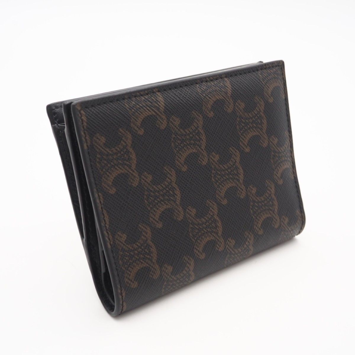 Returns accepted within 3 days Condition CELINE Triomphe Canvas Compact Wallet