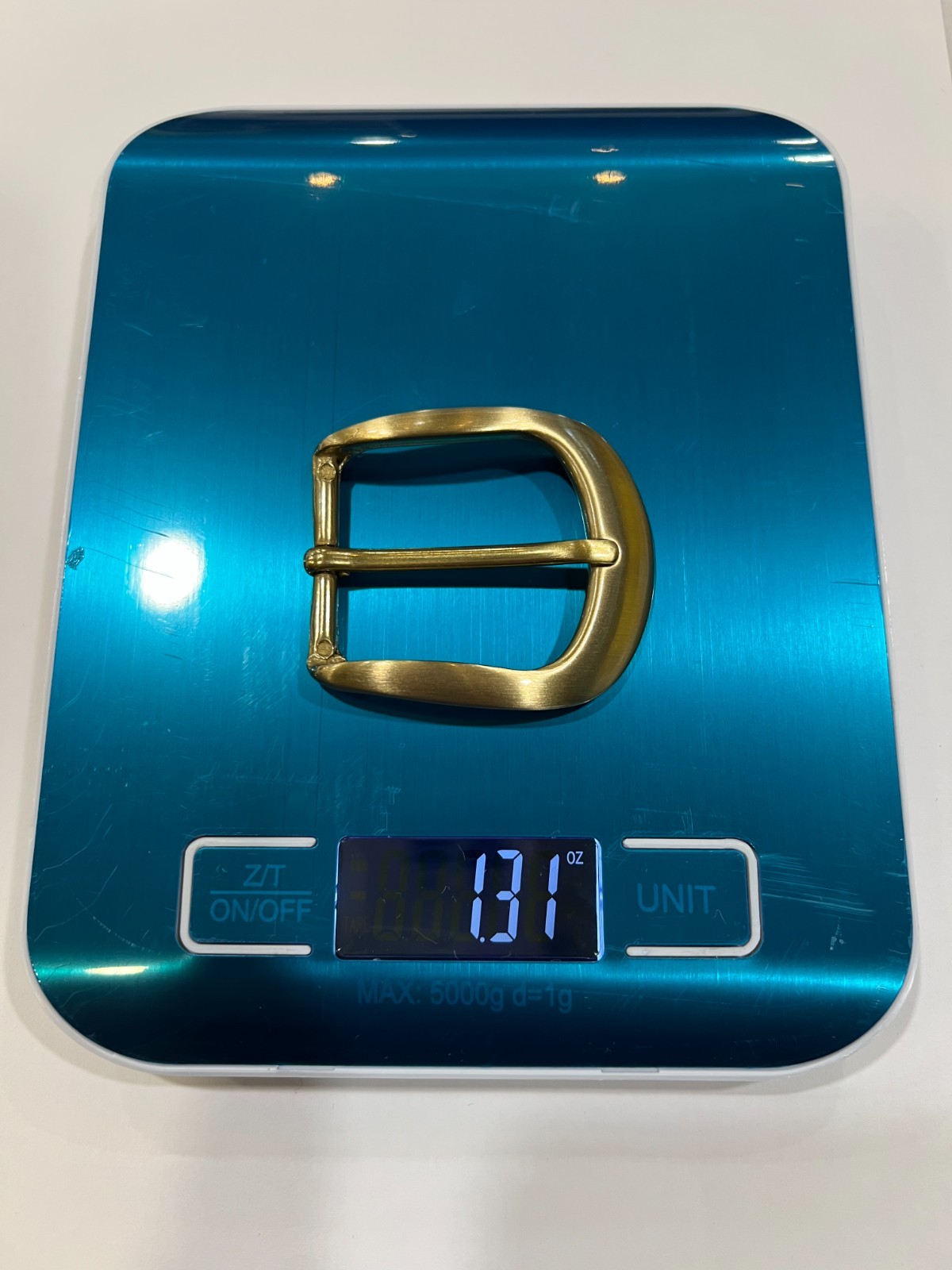 Solid Brass Satin Brass Belt Buckle Made in Italy Fits 1.38″ Belt Strap