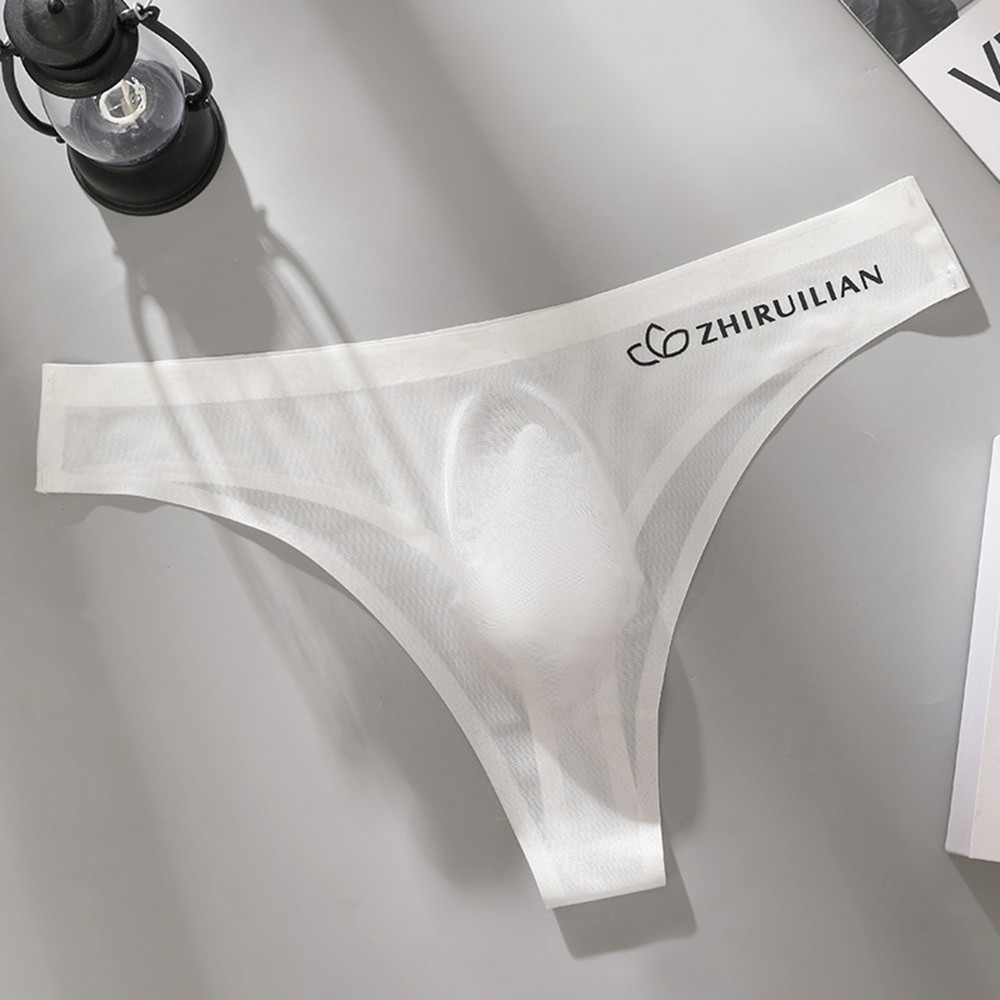Men Sexy Seamless Briefs Thong Underwear Low Waist Comfortable Thin Underpant US