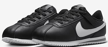 Little Kid’s Nike Kids Cortez Easyon Black/White-Cool Grey (DM0951 001)
