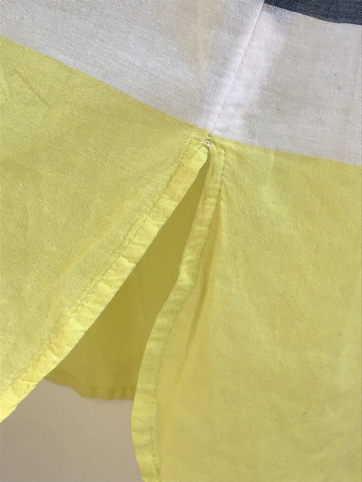 Roman Originals Cotton Shirt Citrus Yellow Black Shite Stripes Casual Fresh 12