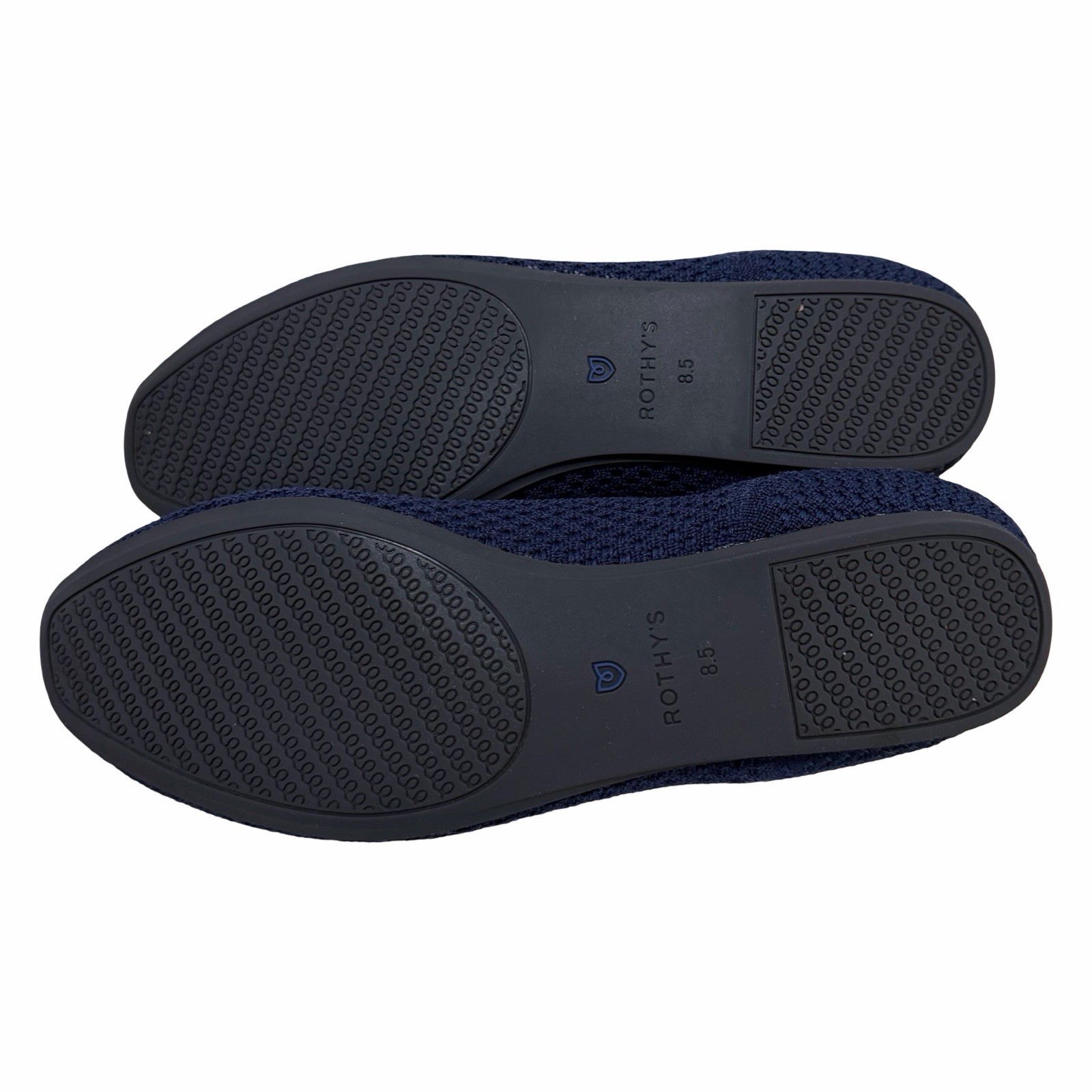 Rothys Womens Round Toe Mesh Ballet Flats US 8.5 EU 38.5 Navy Machine Washable