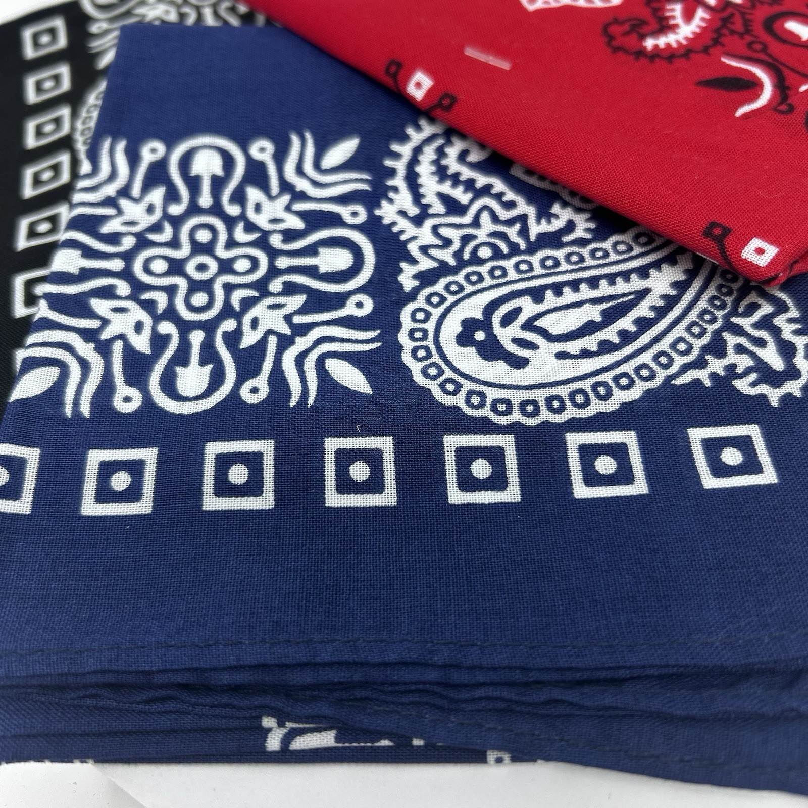 100% Cotton Paisley Bandanas 22″X22″ Scarf Head Neck Bandannas lot of 4