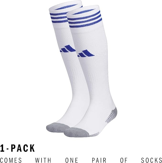Adidas Copa Zone Unisex Over-The-Calf Soccer Socks 1 Pair White/Royal Blue