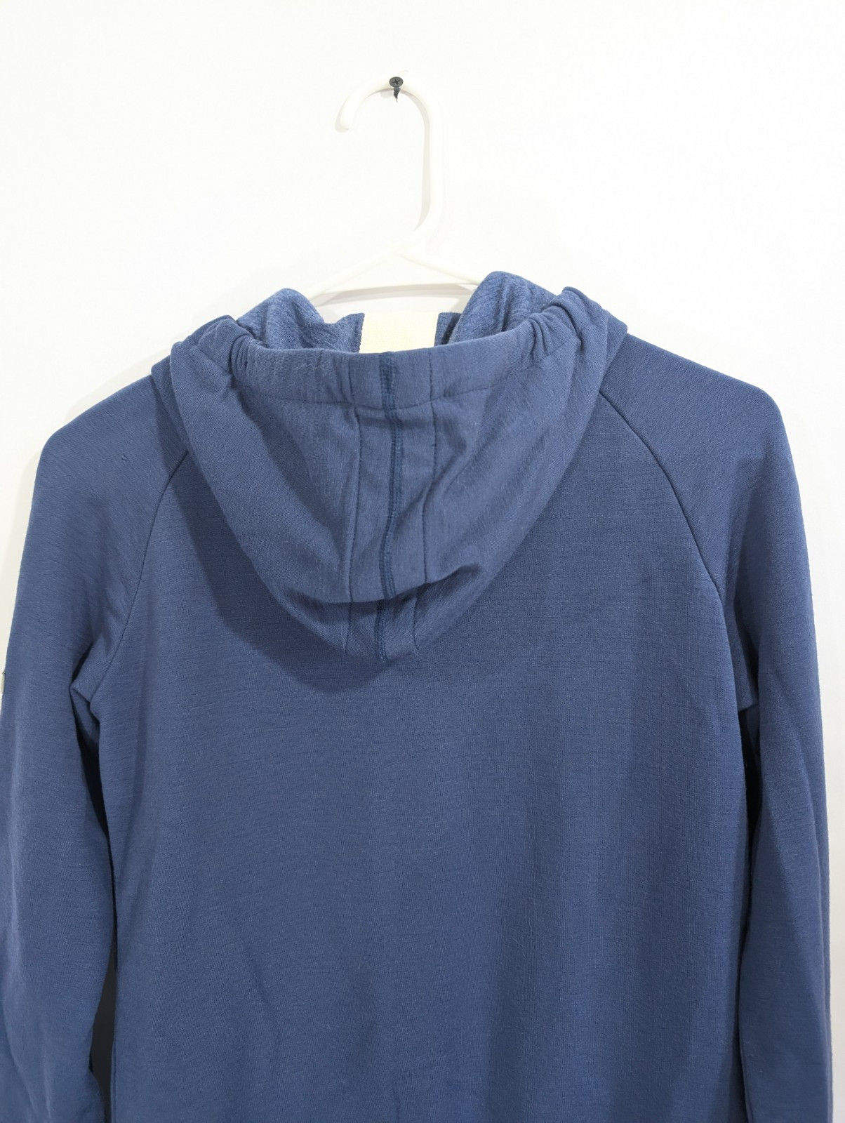 Women Wool Blend Sweatshirt Small Super Natural Hoodie Zipper Pockets layer