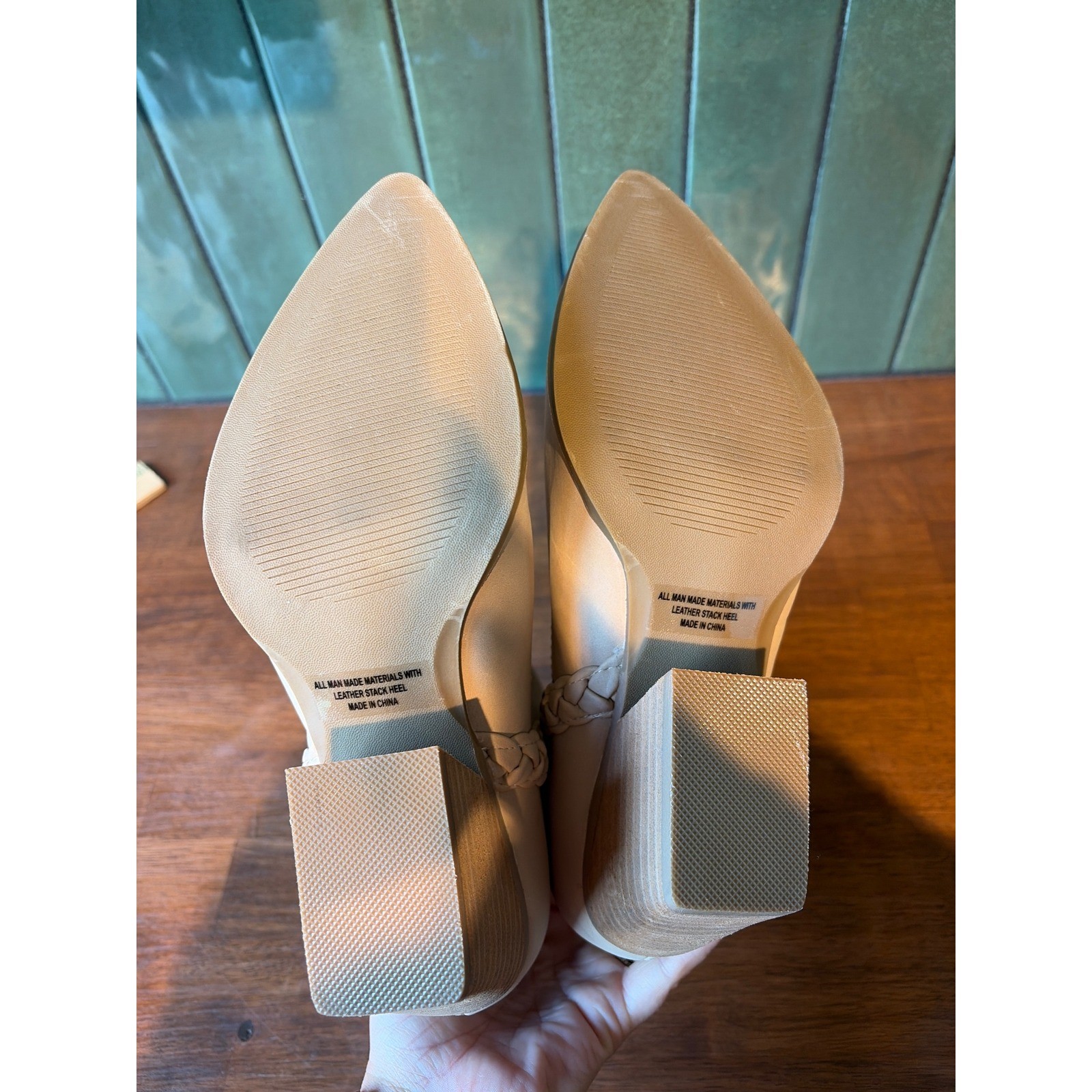 Dolce Vita Koolson Tan Beige Cowboy Western Cowgirl Block Heel Boots, Size 8