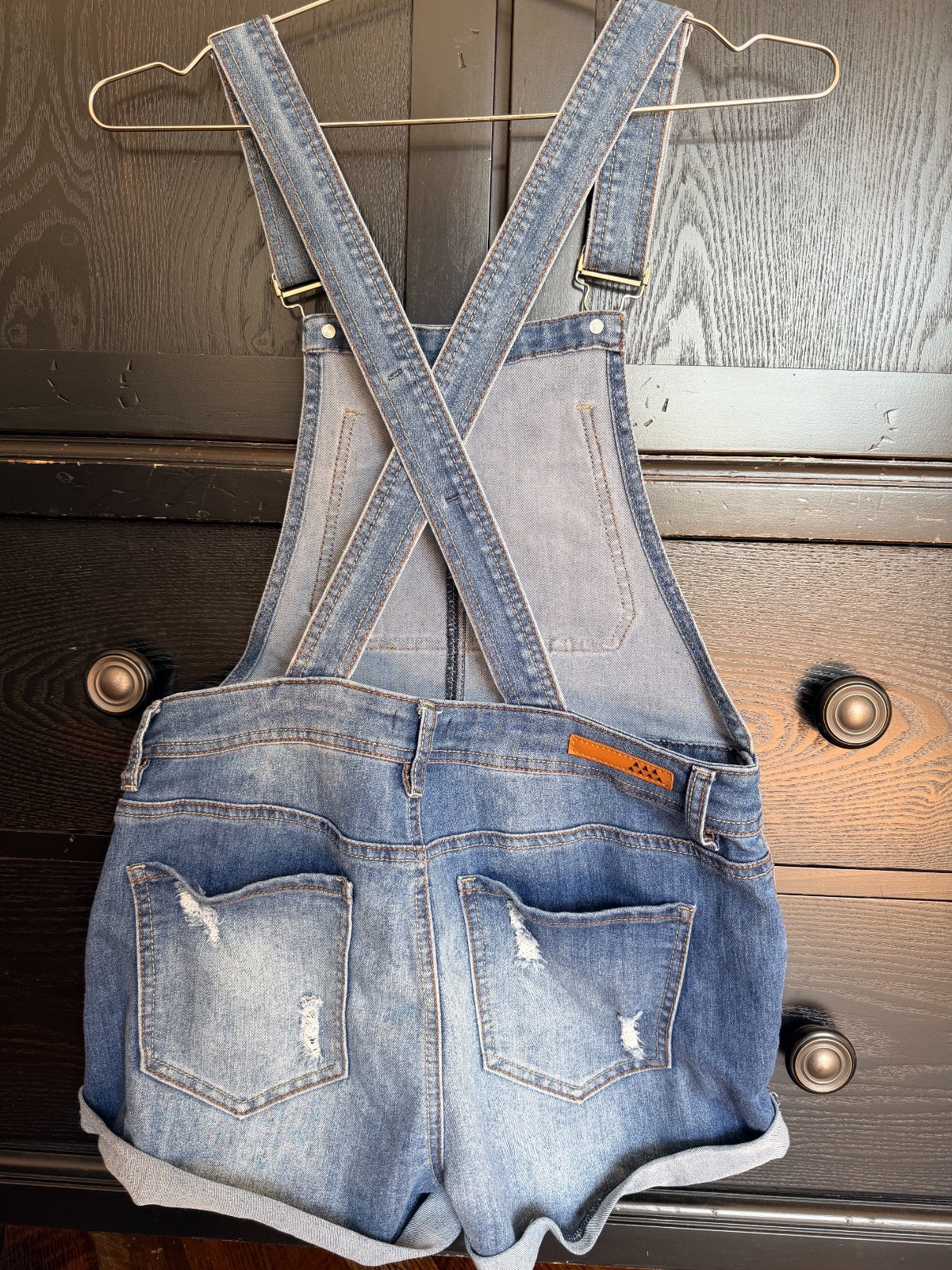 Dollhouse Ladies Overall Denim Shortalls Size 11