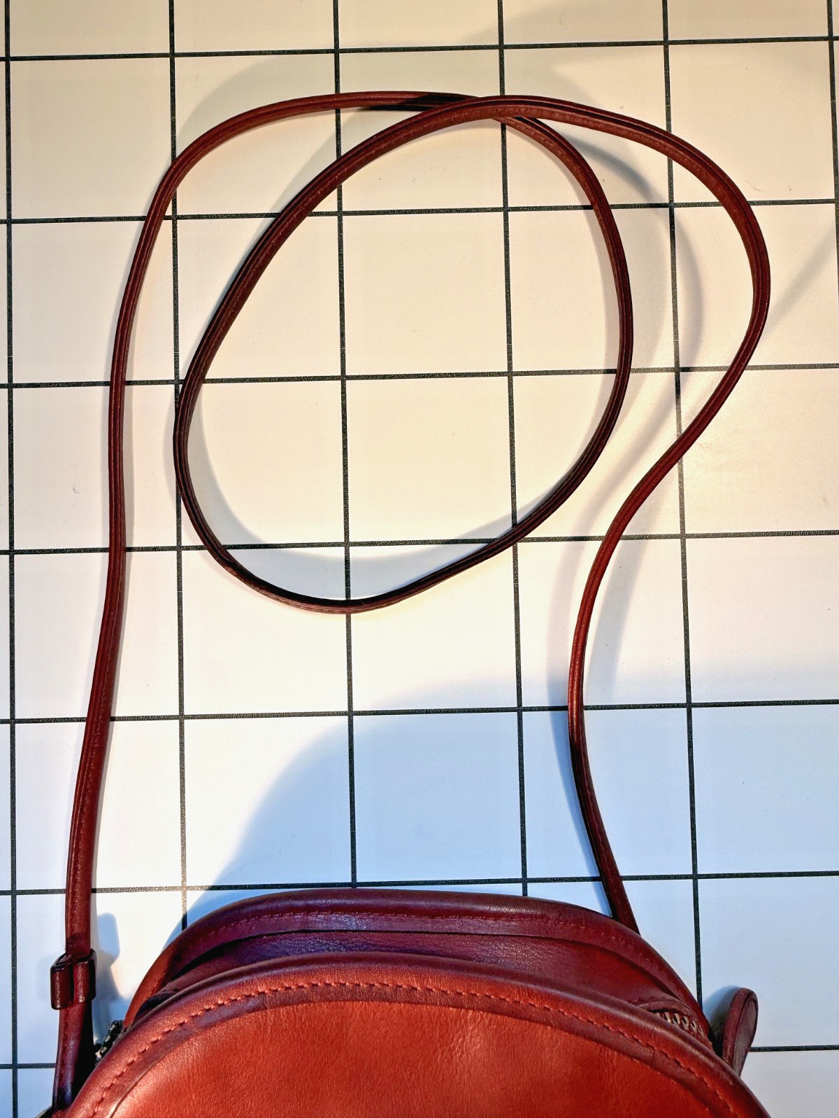 Vintage Coach 9017 Abbie Zip crossbody bag red leather 1997 – evening bag/clutch