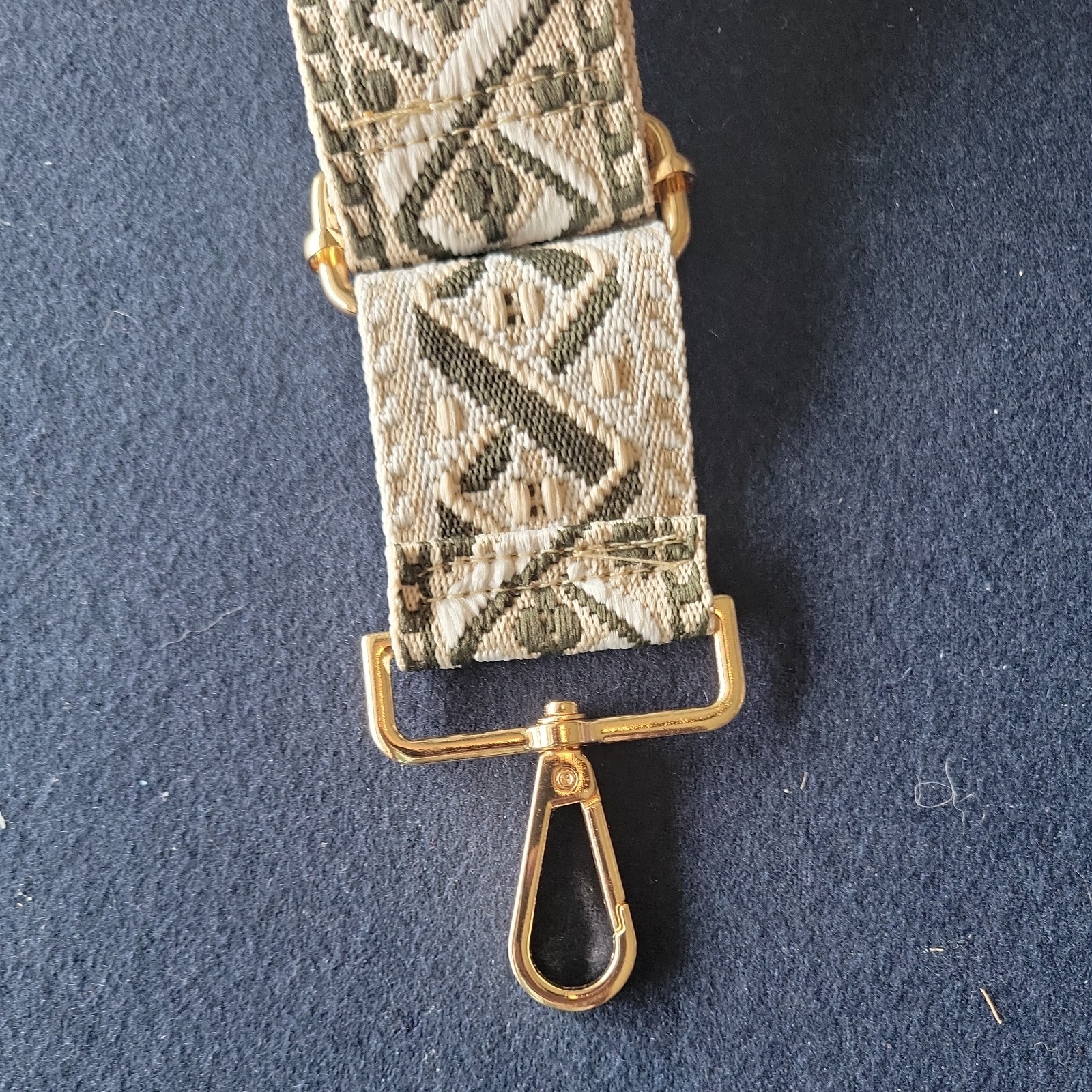 Fashion Shoulder Strap Adjustable Replacement Green/ white/ tan 2in