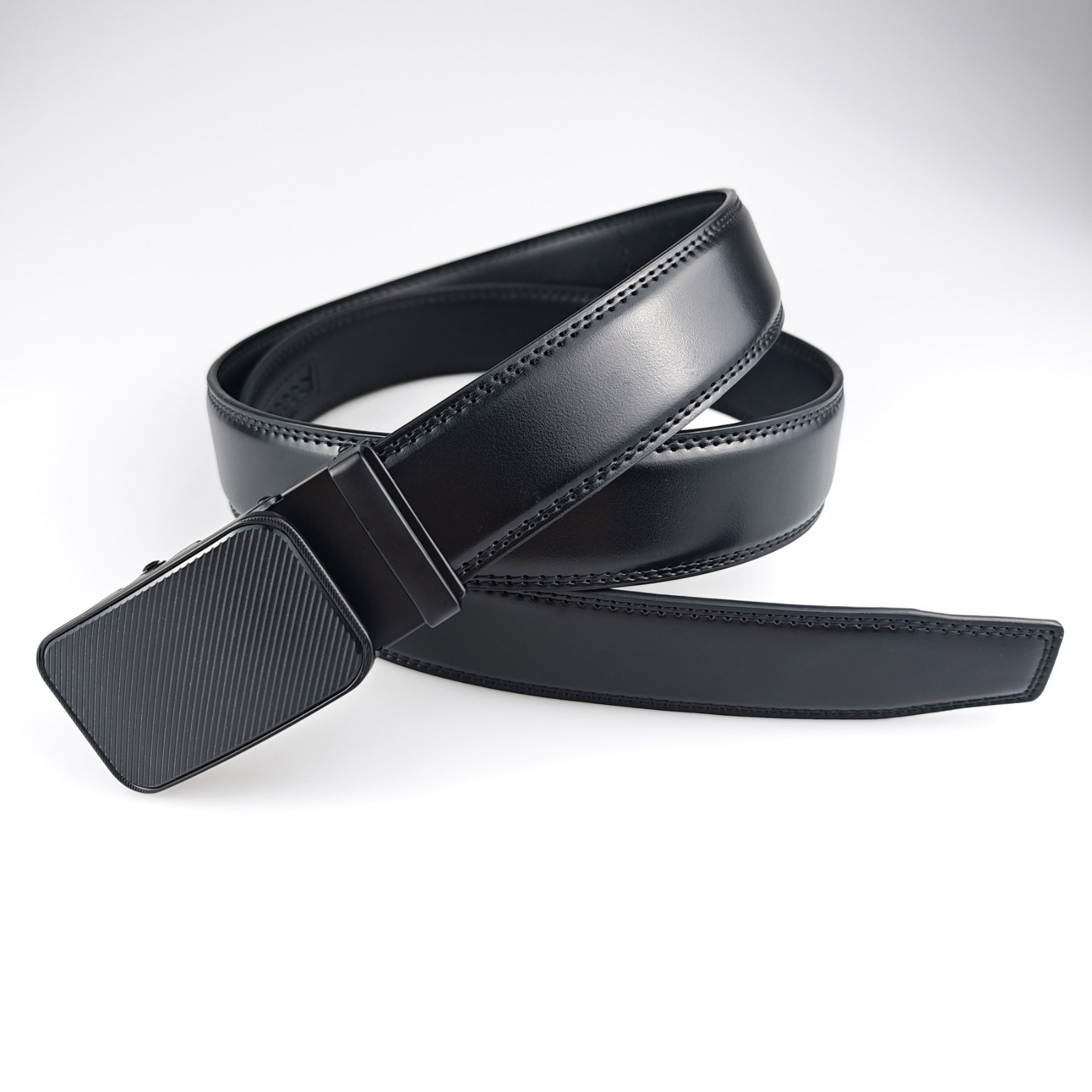 Microfiber Leather Mens Ratchet Belt Belts For Men Adjustable Automatic Buckle