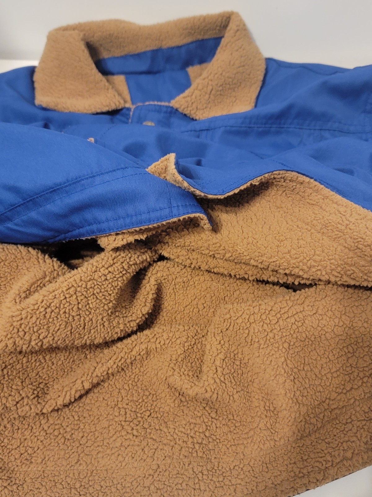 Unbranded Coat Mens Classic Blue Machine Washable Multiple Pockets