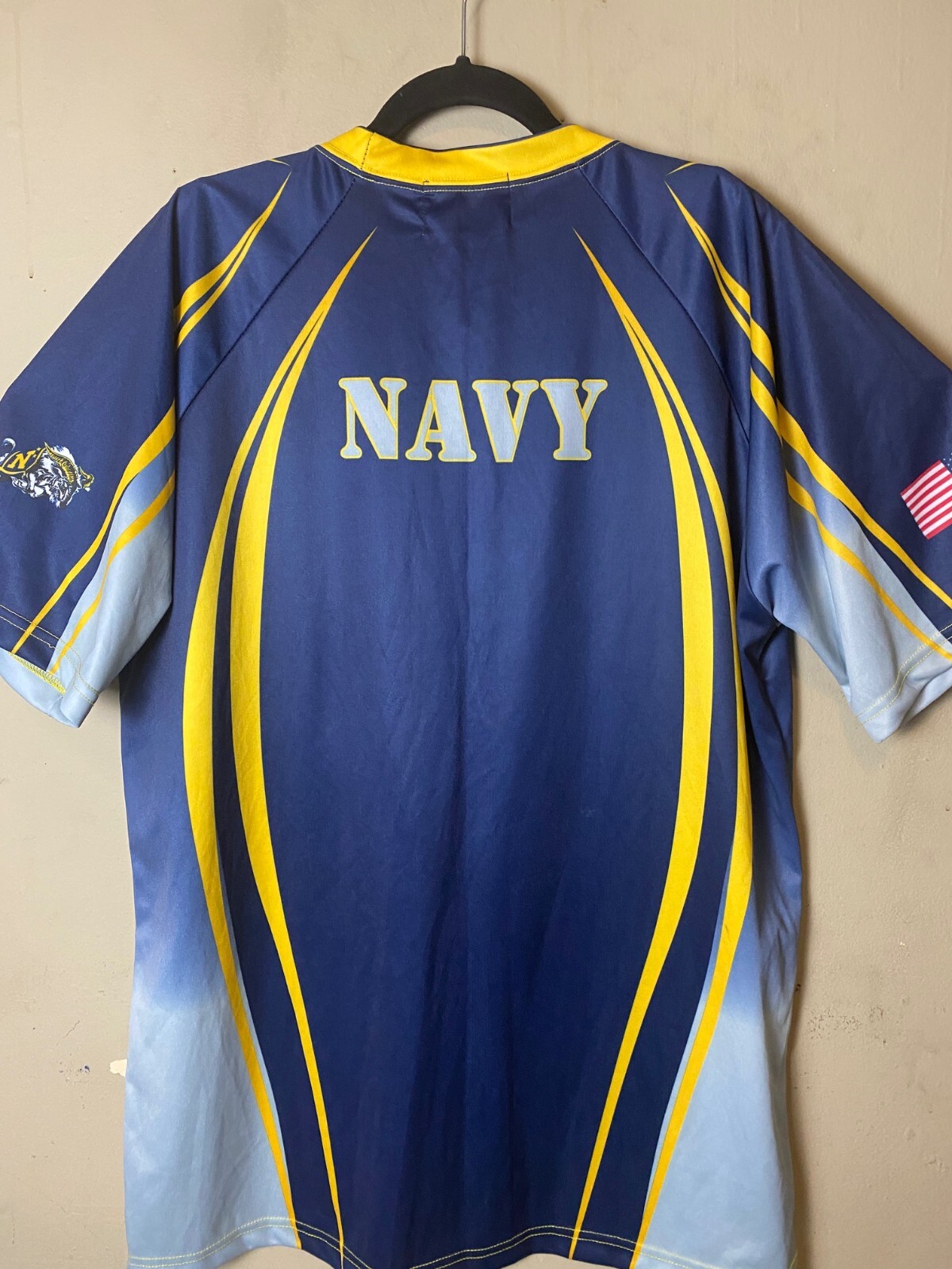 U.S NAVY UNITED STATES Drash War Fighter Choice Team Wear Jersey Shirt SZ L- New
