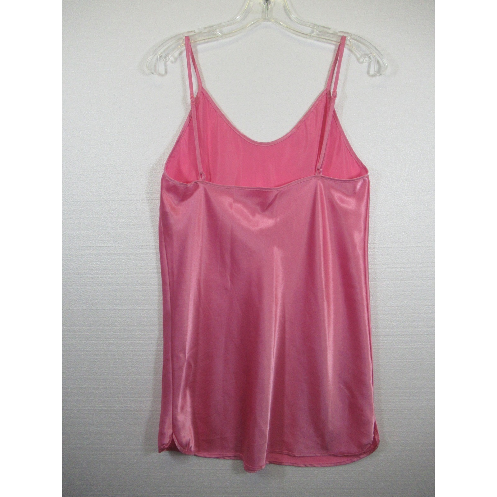 Vintage 80s 90s Lady Cameo Dallas Satin Slip Chemise Babydoll Women Pink