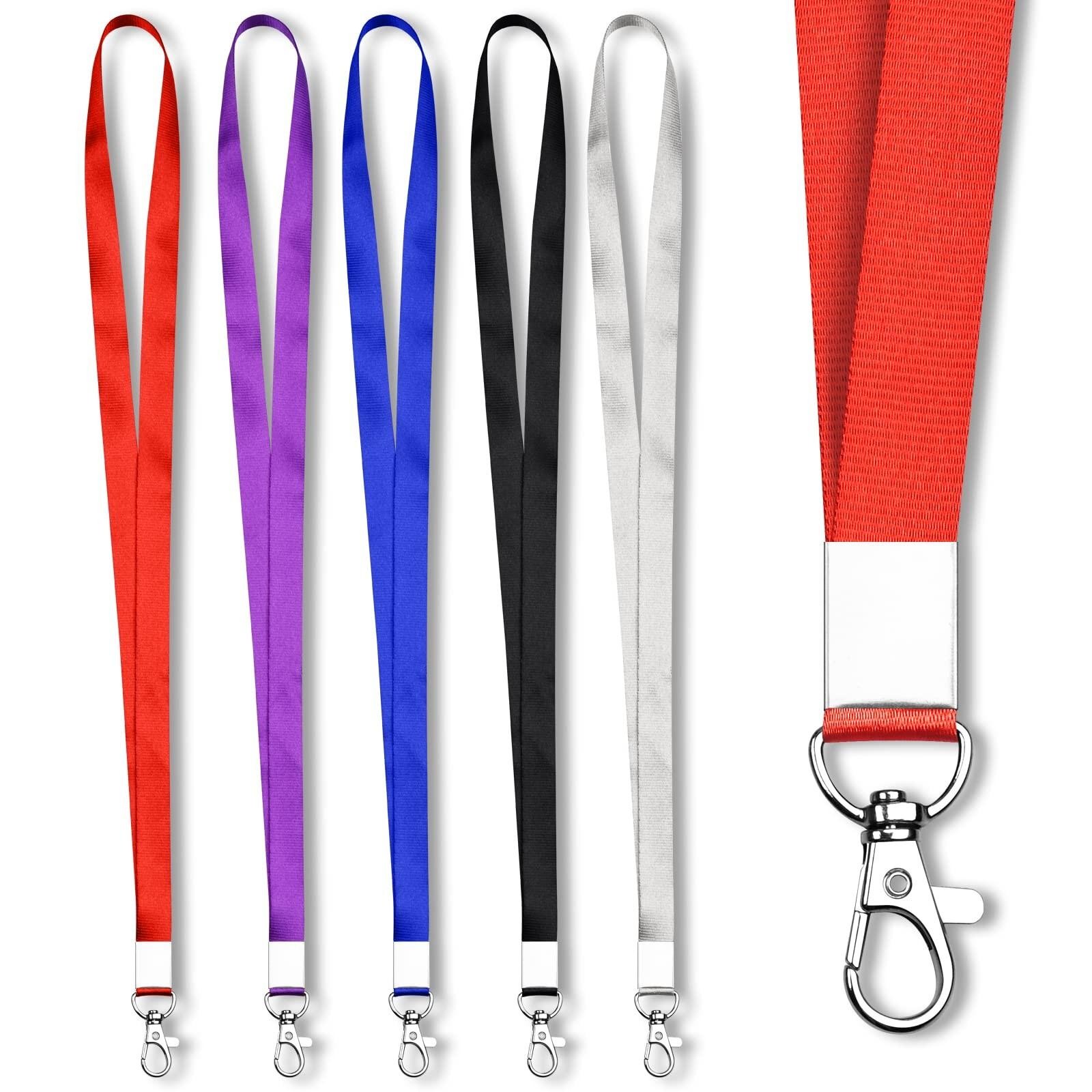 5 Pcs Badge Lanyards with Clip for Keys Id Badges, Premium Lanyard Strap For…