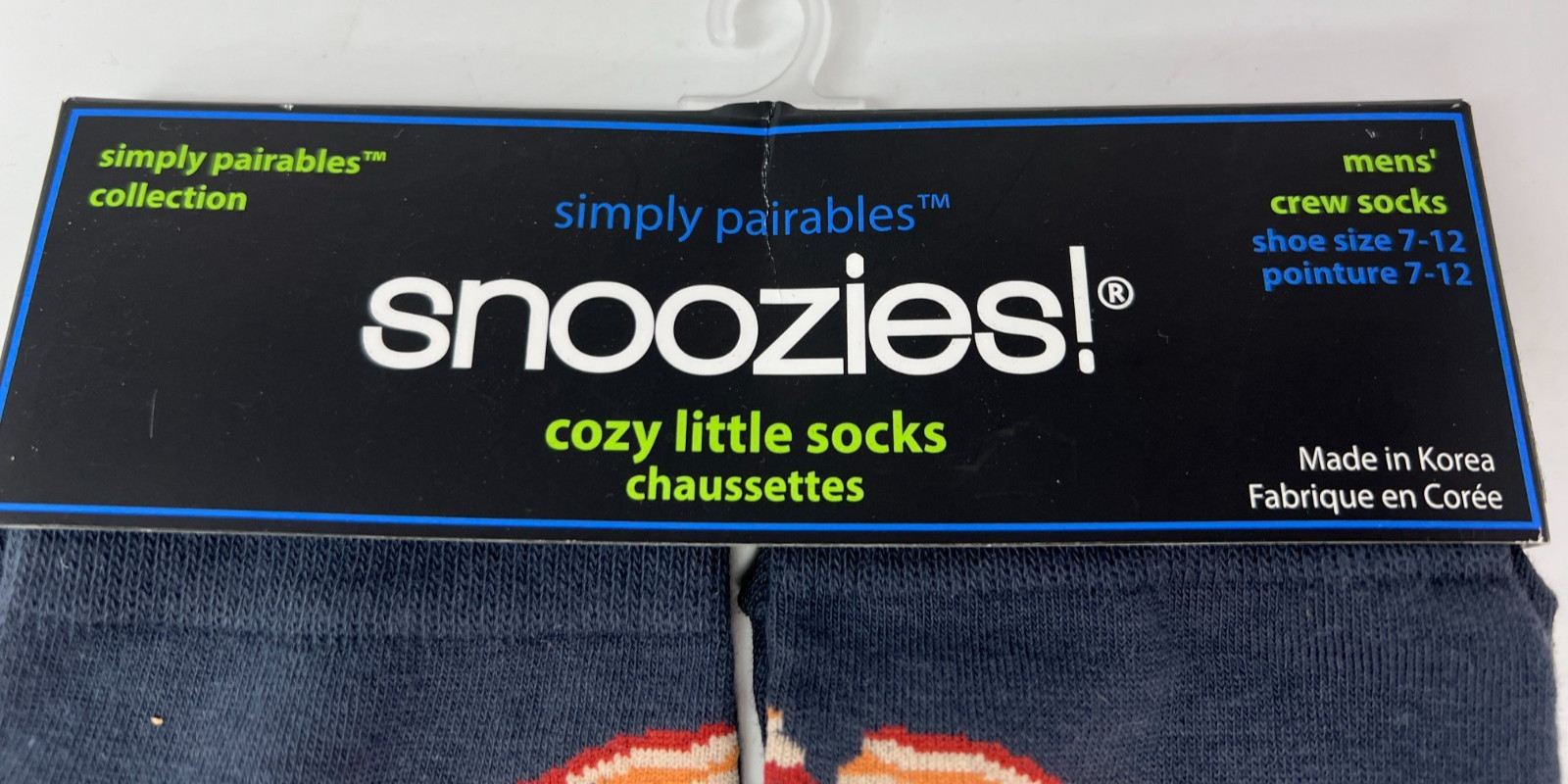 Snoozies Men’s Shoe Size 7-12 Novelty Crew Socks Bacon & Eggs
